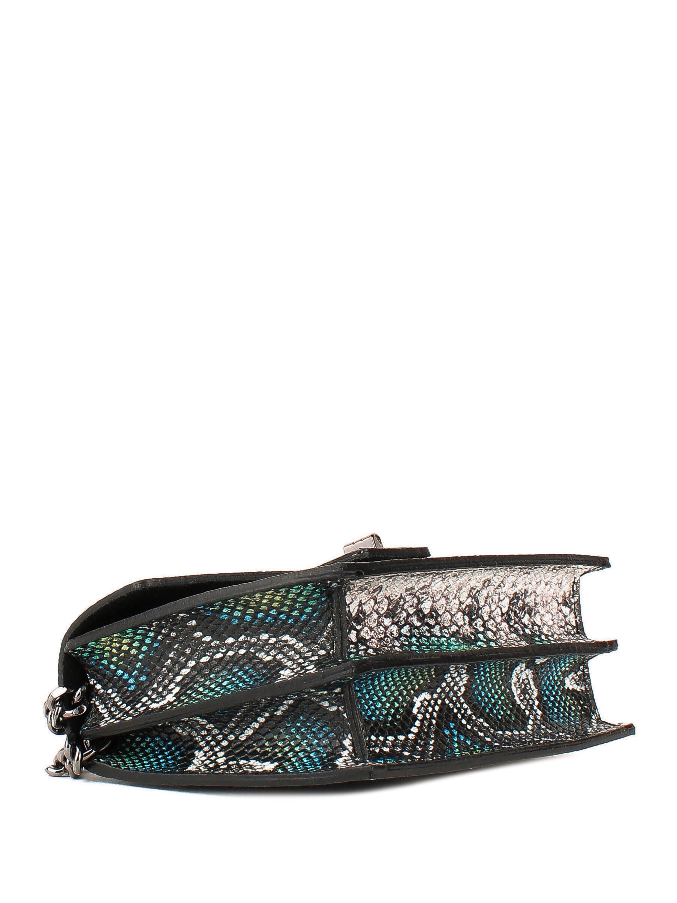 Bandolera de piel italiana Verde 3941-08-35