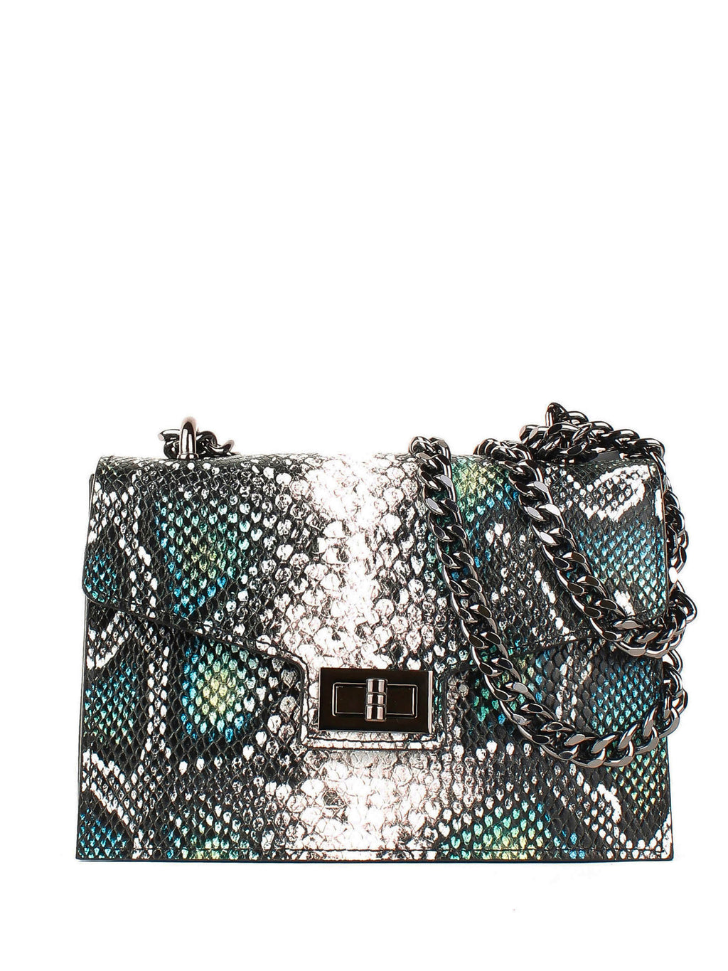 Bandolera de piel italiana Verde 3941-08-35