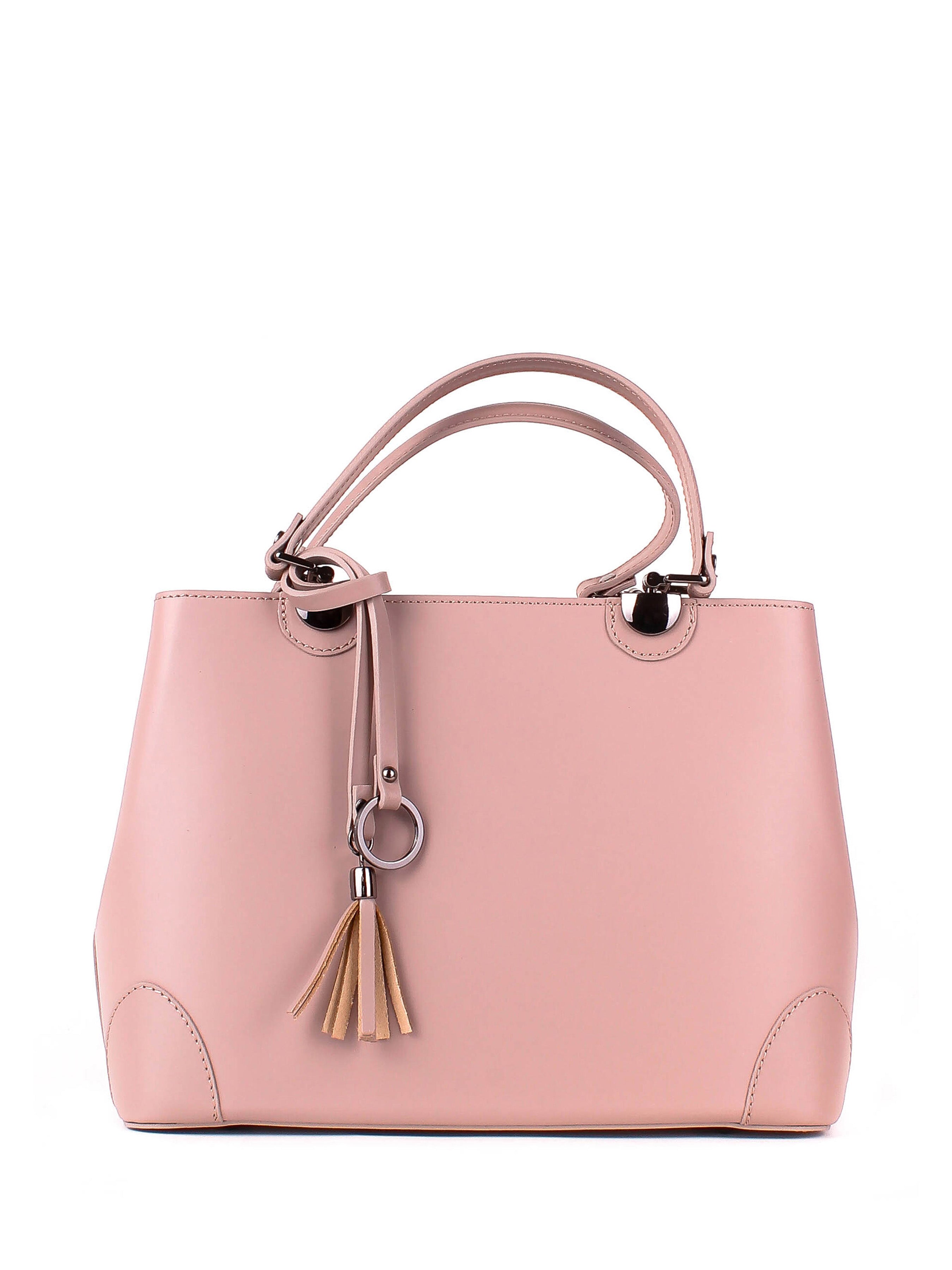 Bolso Tote de piel italiana FIORI Rosa