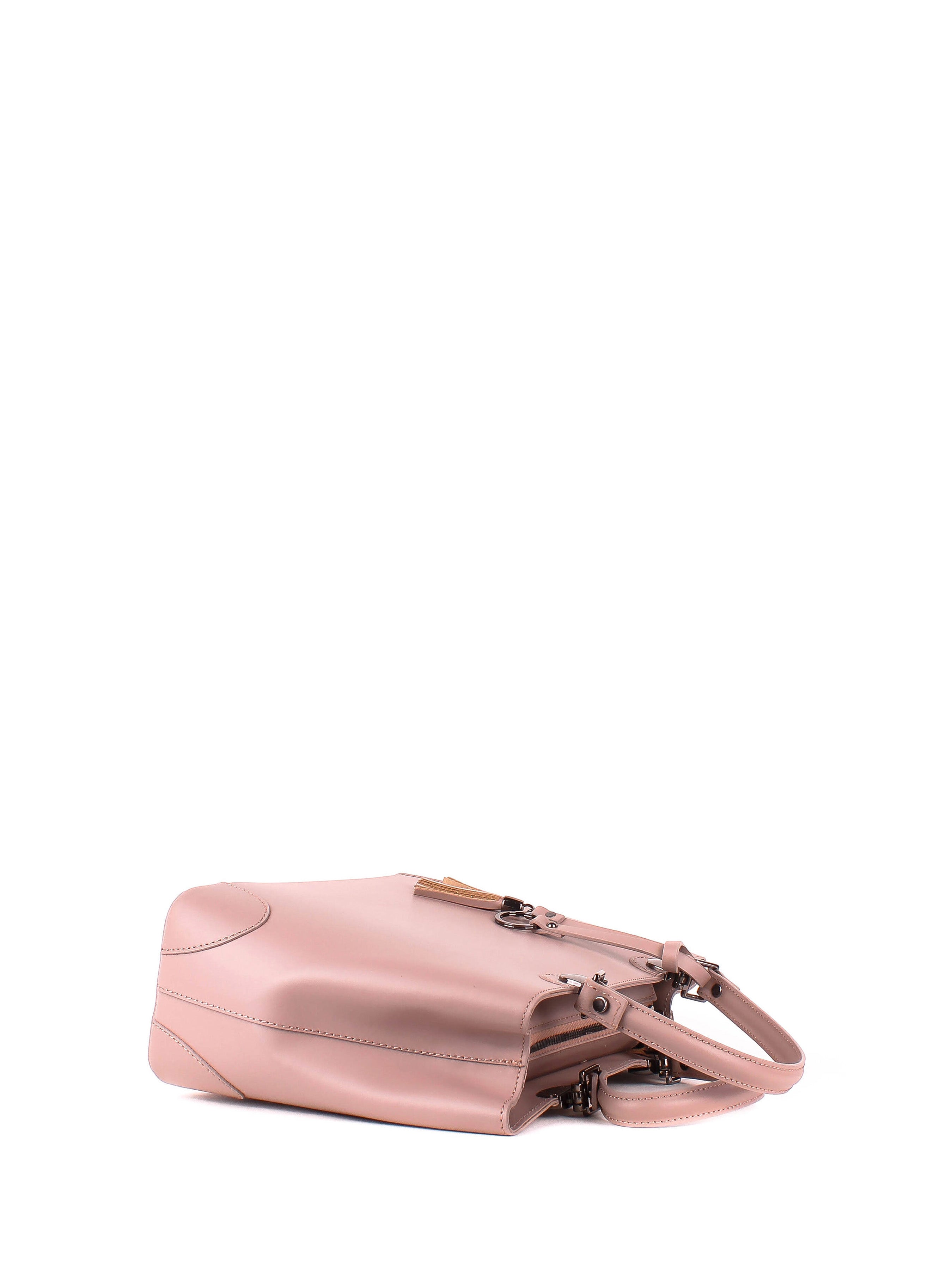 Bolso Tote de piel italiana FIORI Rosa
