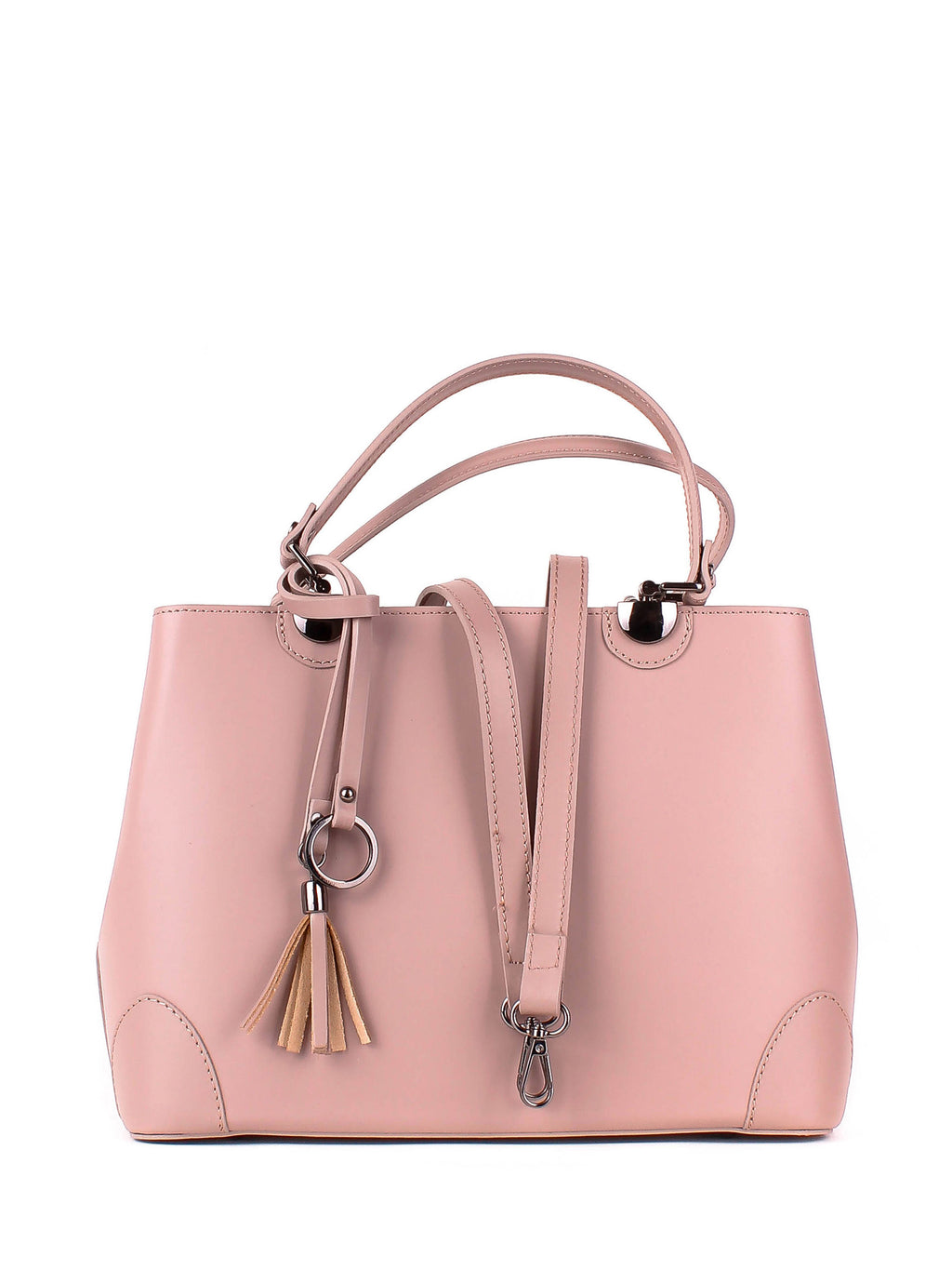 Bolso Tote de piel italiana FIORI Rosa