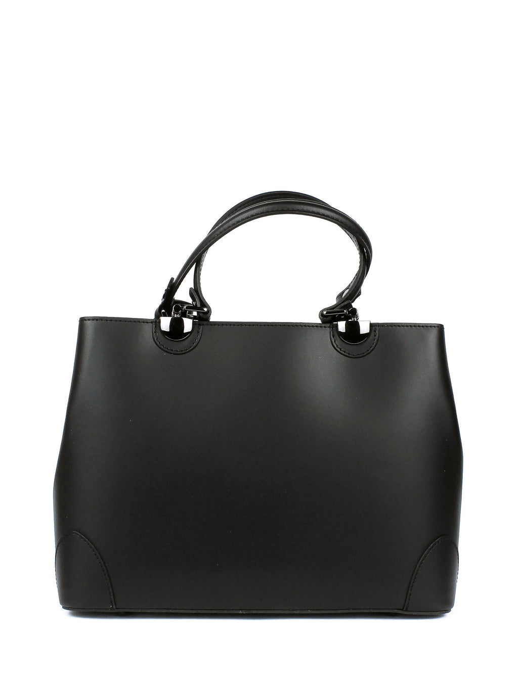 Bolso Tote de piel italiana FIORI Negro