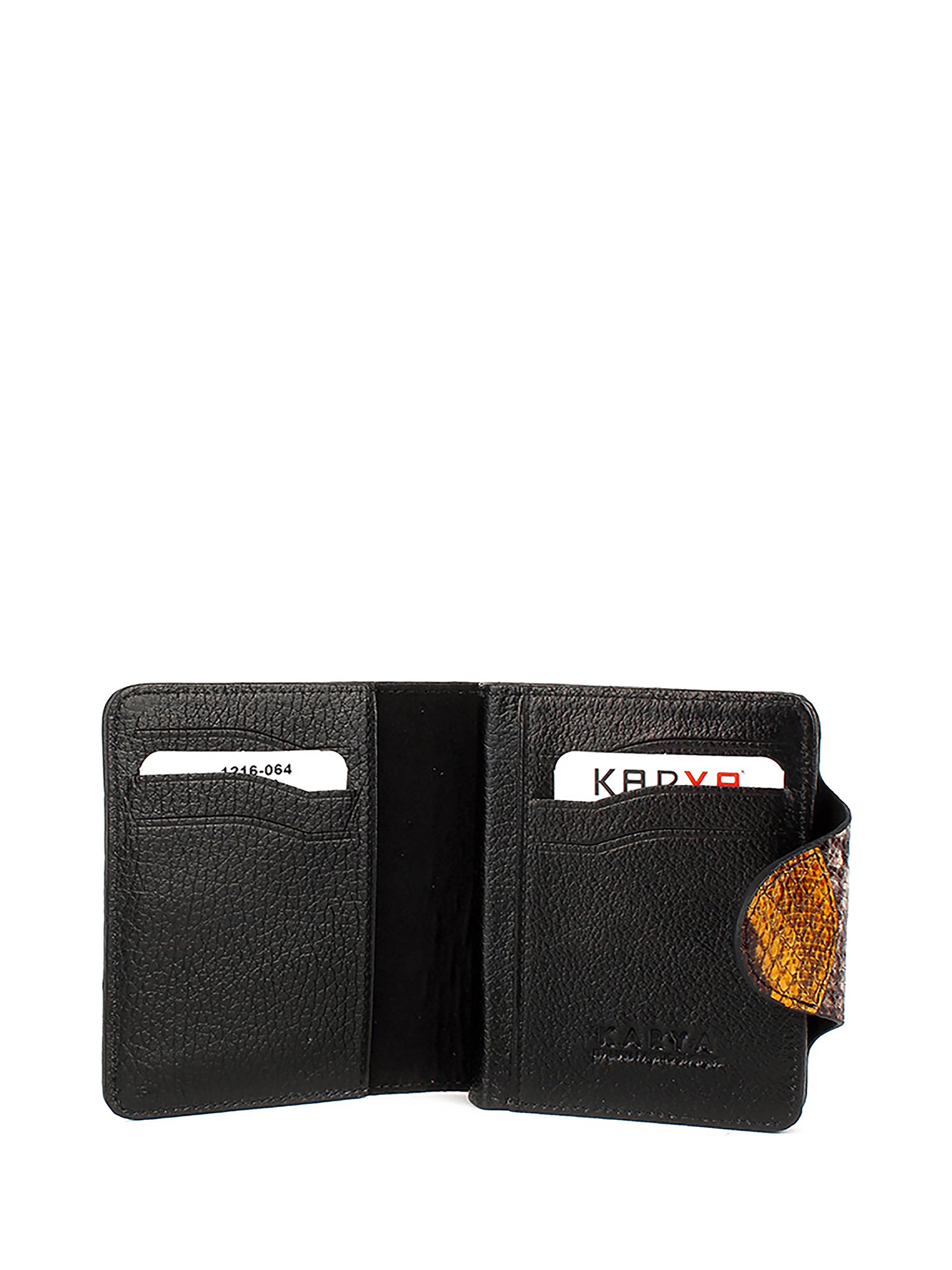 Cartera de piel italiana Amarillo 1216-064