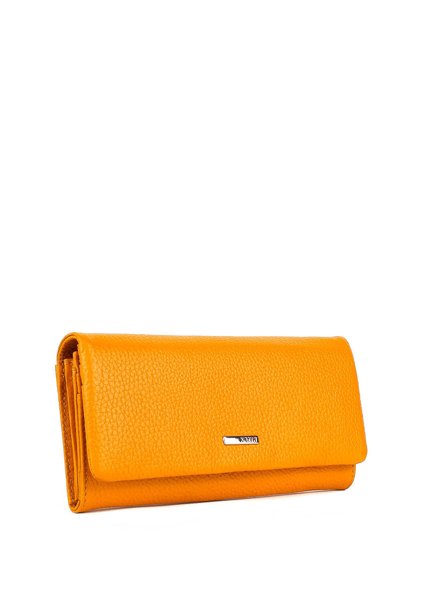 Cartera de piel italiana Amarillo 1159-56