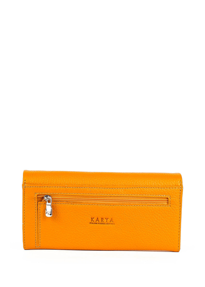 Cartera de piel italiana Amarillo 1159-56