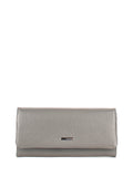 Cartera de piel italiana Gris 1159-098