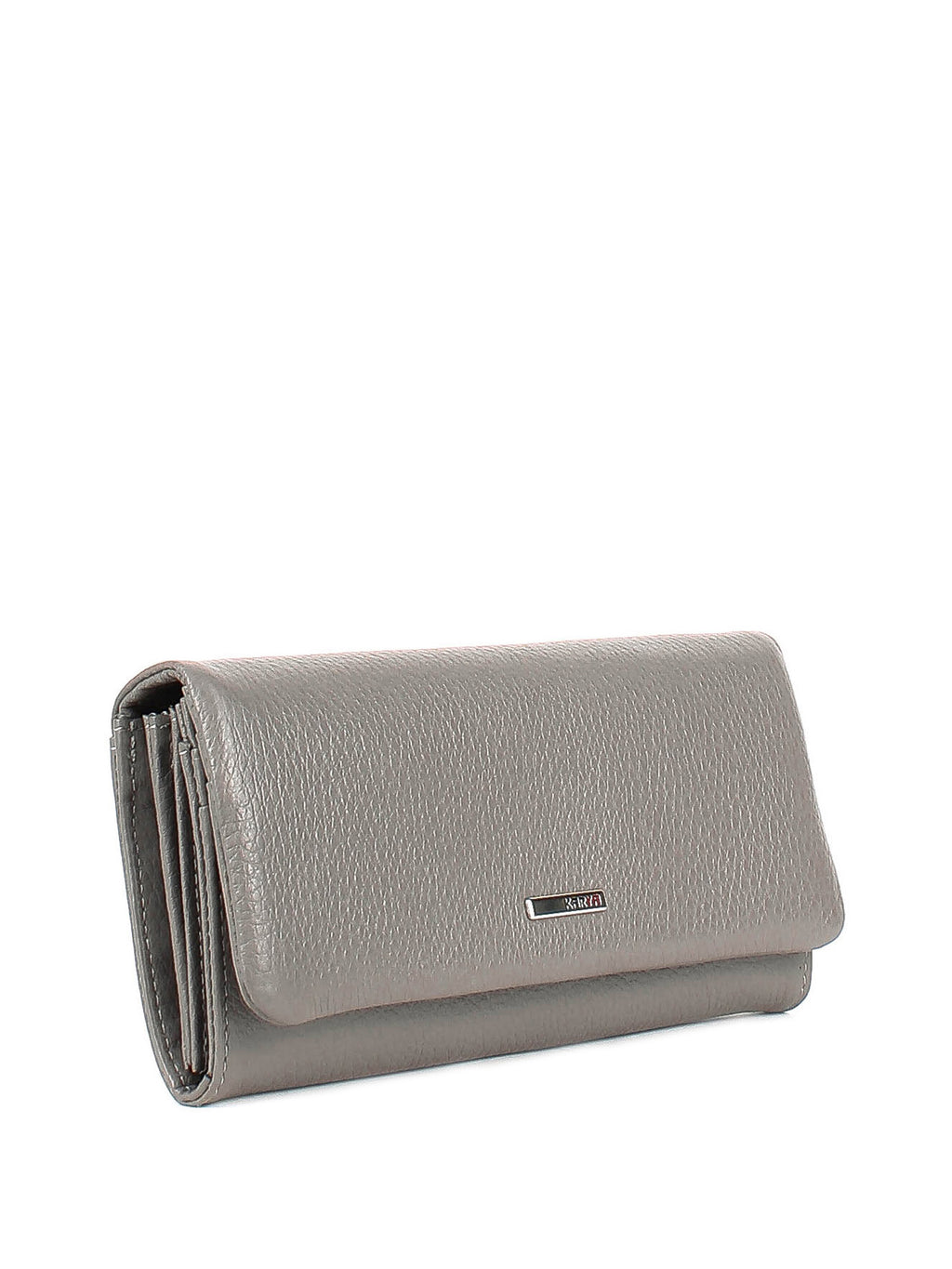 Cartera de piel italiana Gris 1159-098