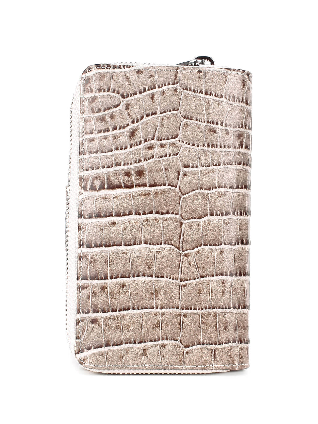 Cartera de piel italiana Beige 2009-526