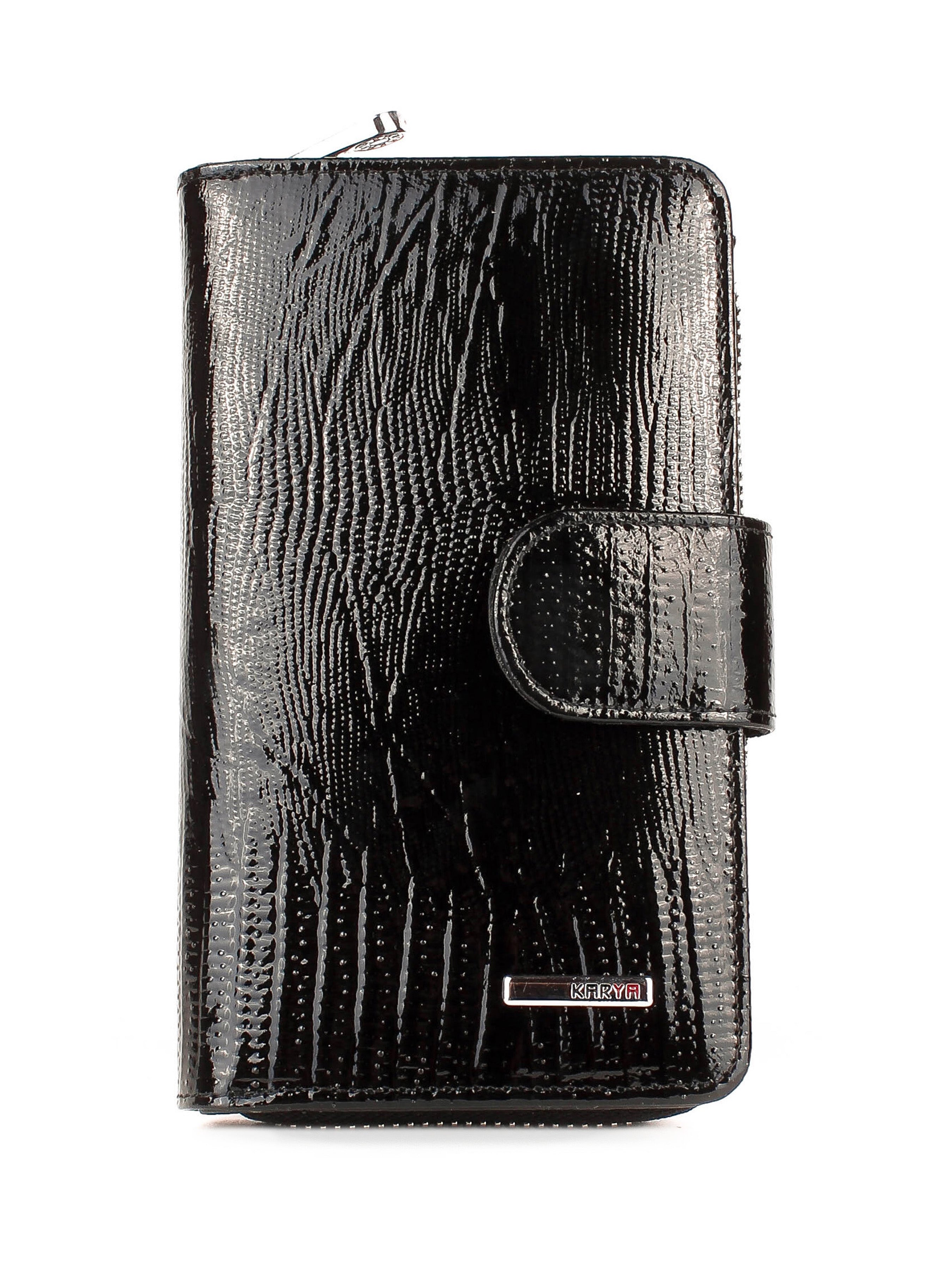 Cartera de piel italiana Negro 2009-073