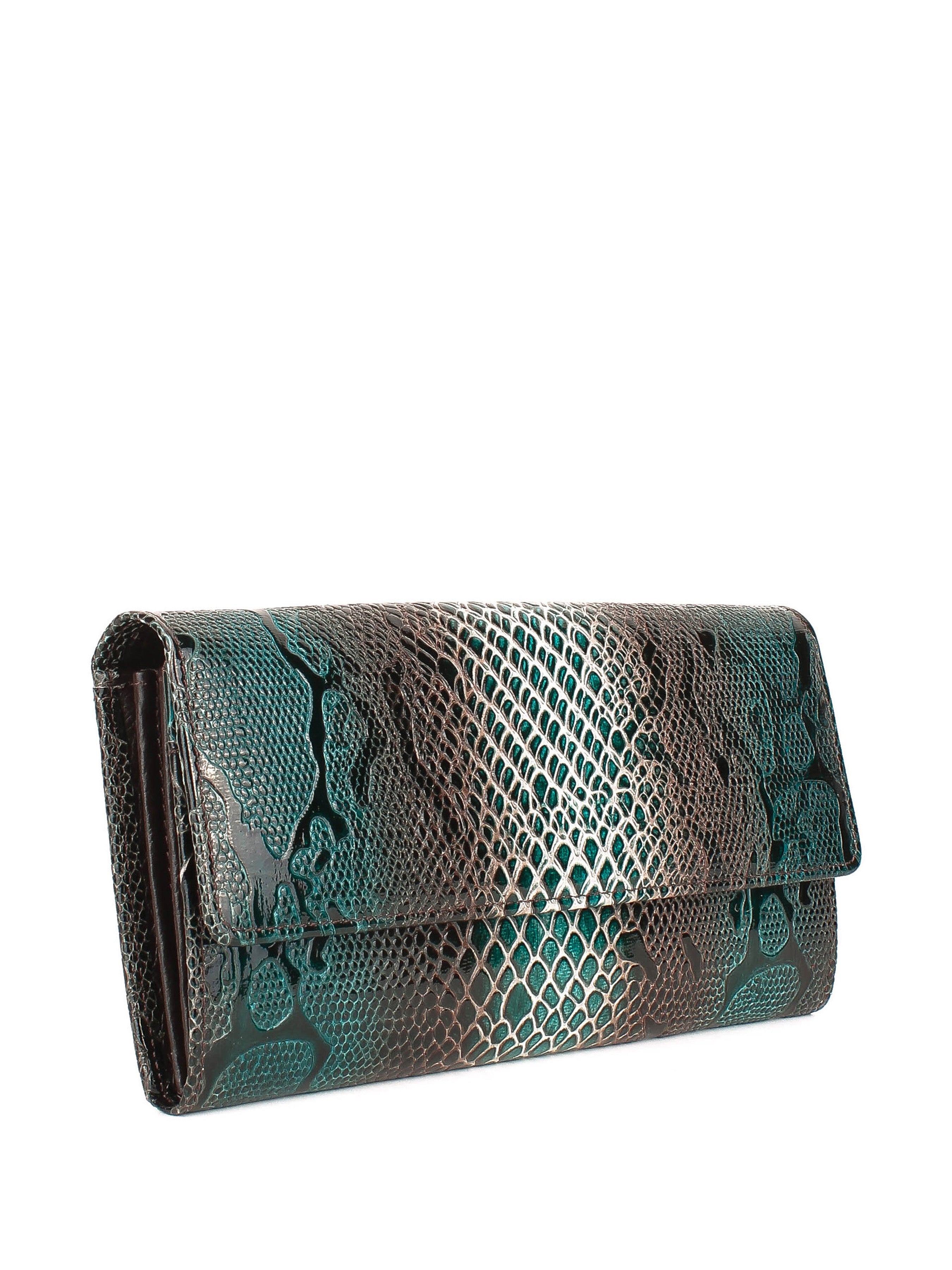 Bandolera de piel italiana Темно блакитний 150-317