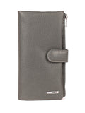 Cartera de piel italiana Gris 1129-081