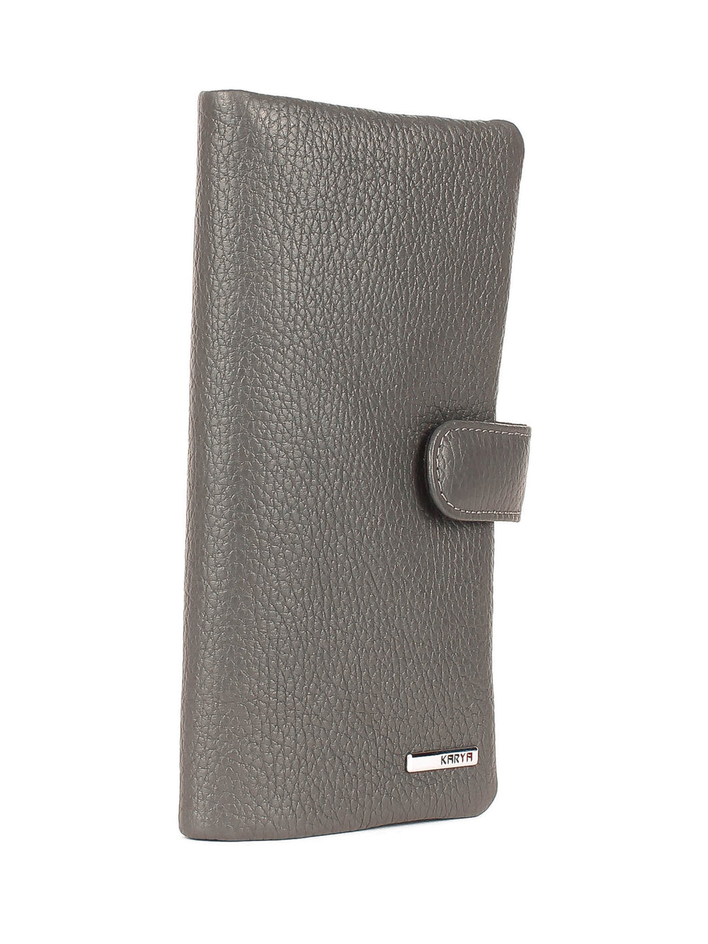 Cartera de piel italiana Gris 1129-081