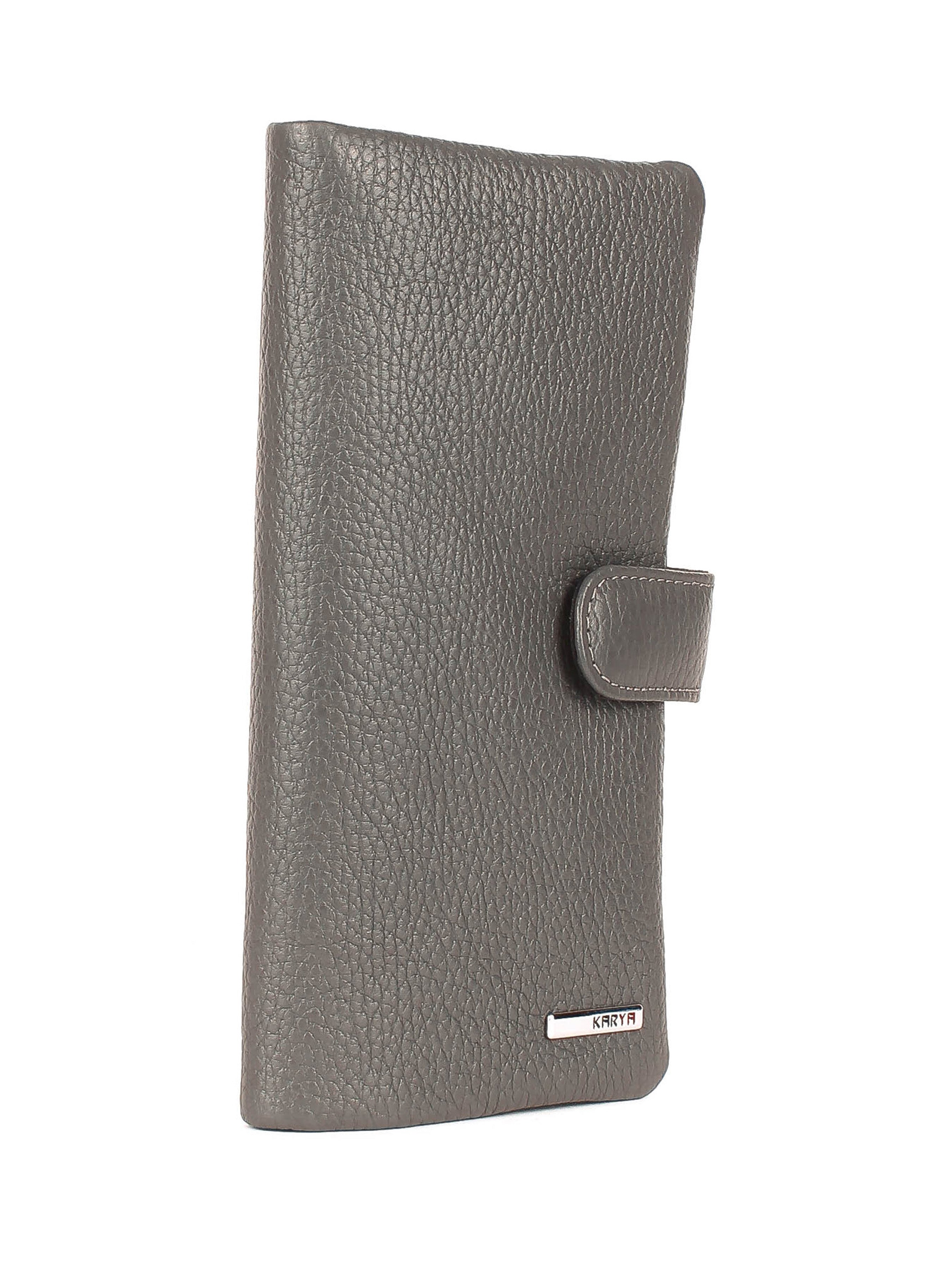 Cartera de piel italiana Gris 1129-081