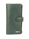Cartera de piel italiana Verde 1129-030