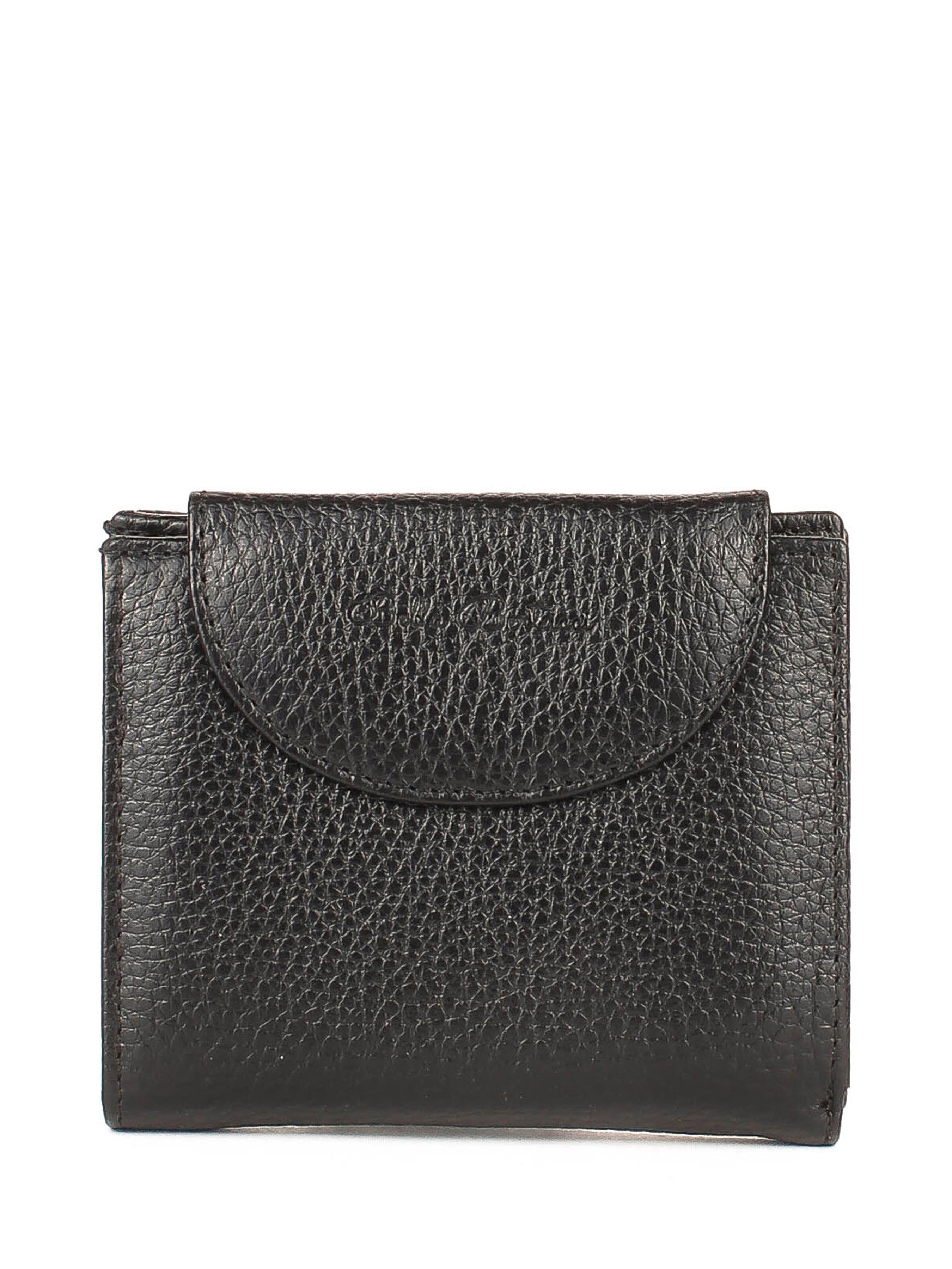 Cartera de piel italiana Negro 755-1