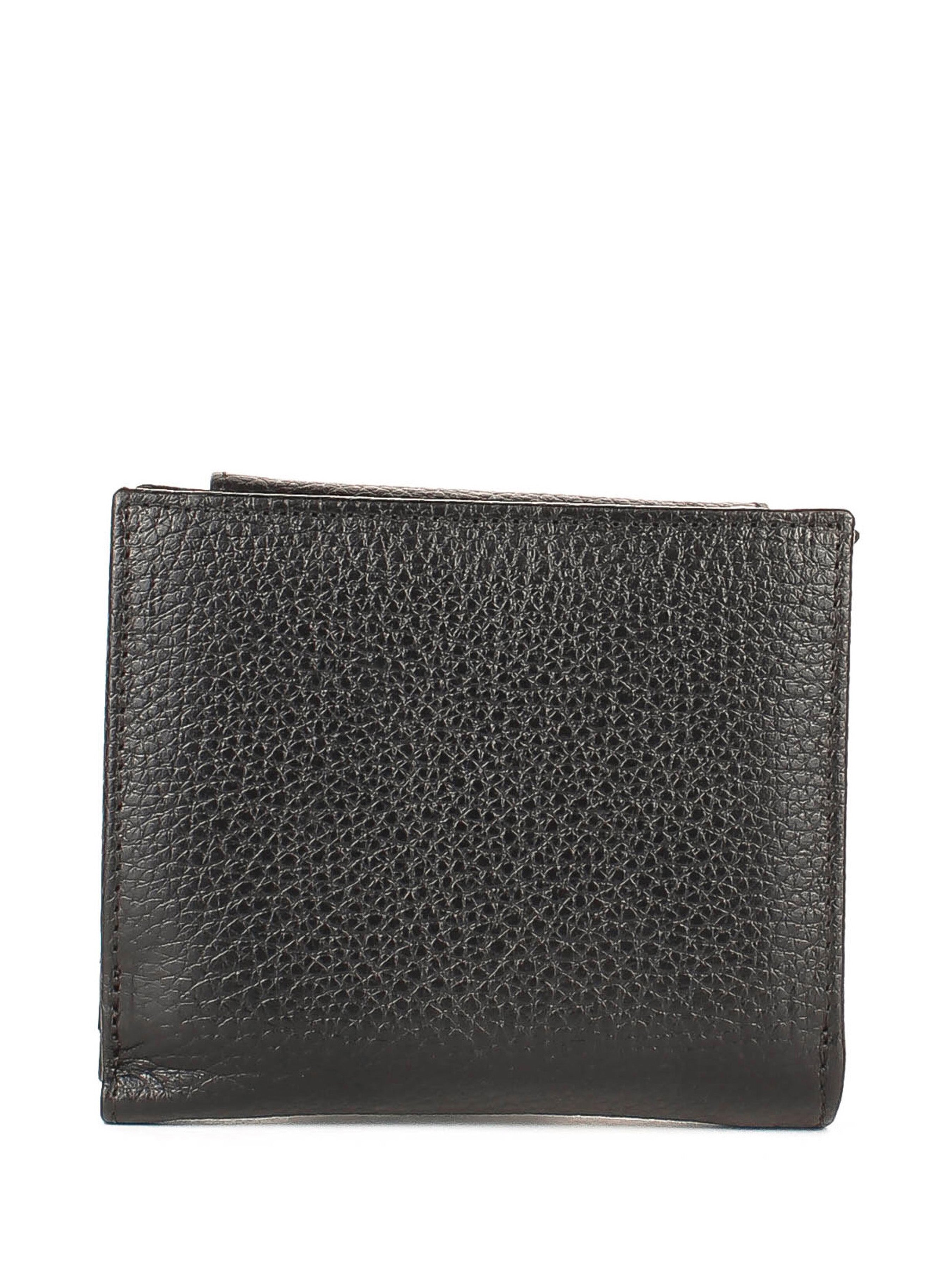 Cartera de piel italiana Negro 755-1