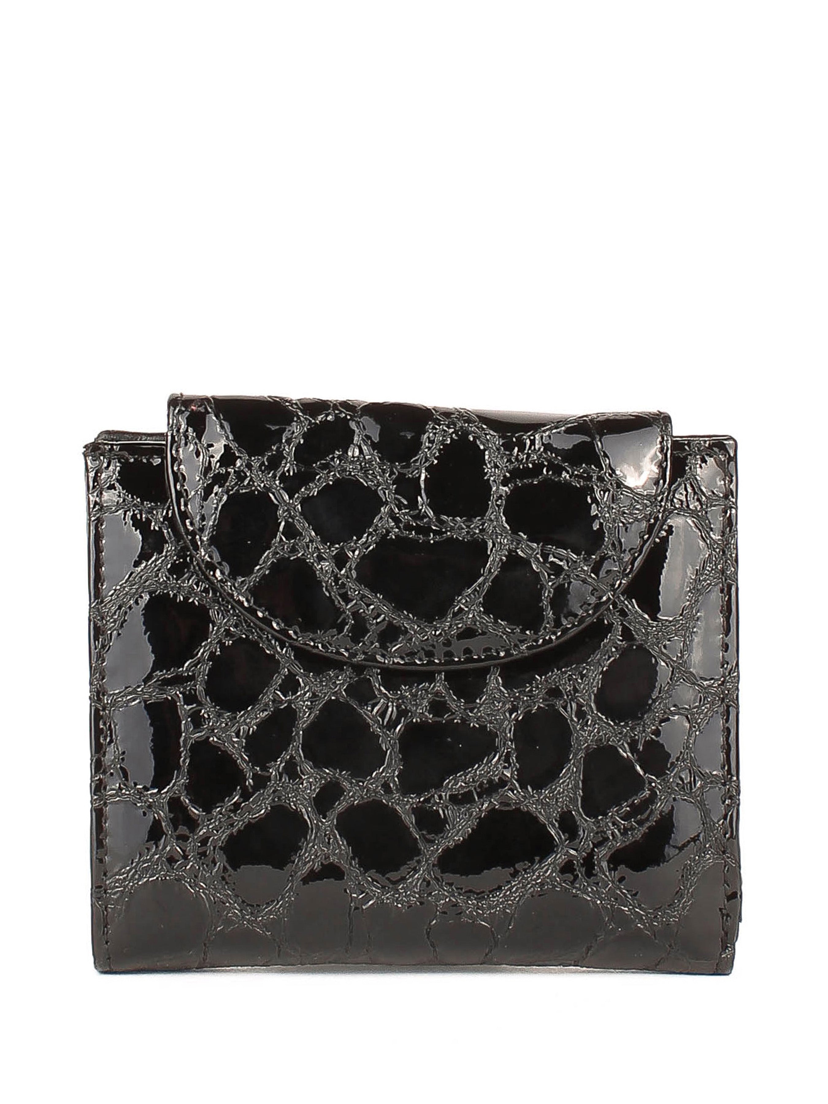 Cartera de piel italiana Negro 755-802