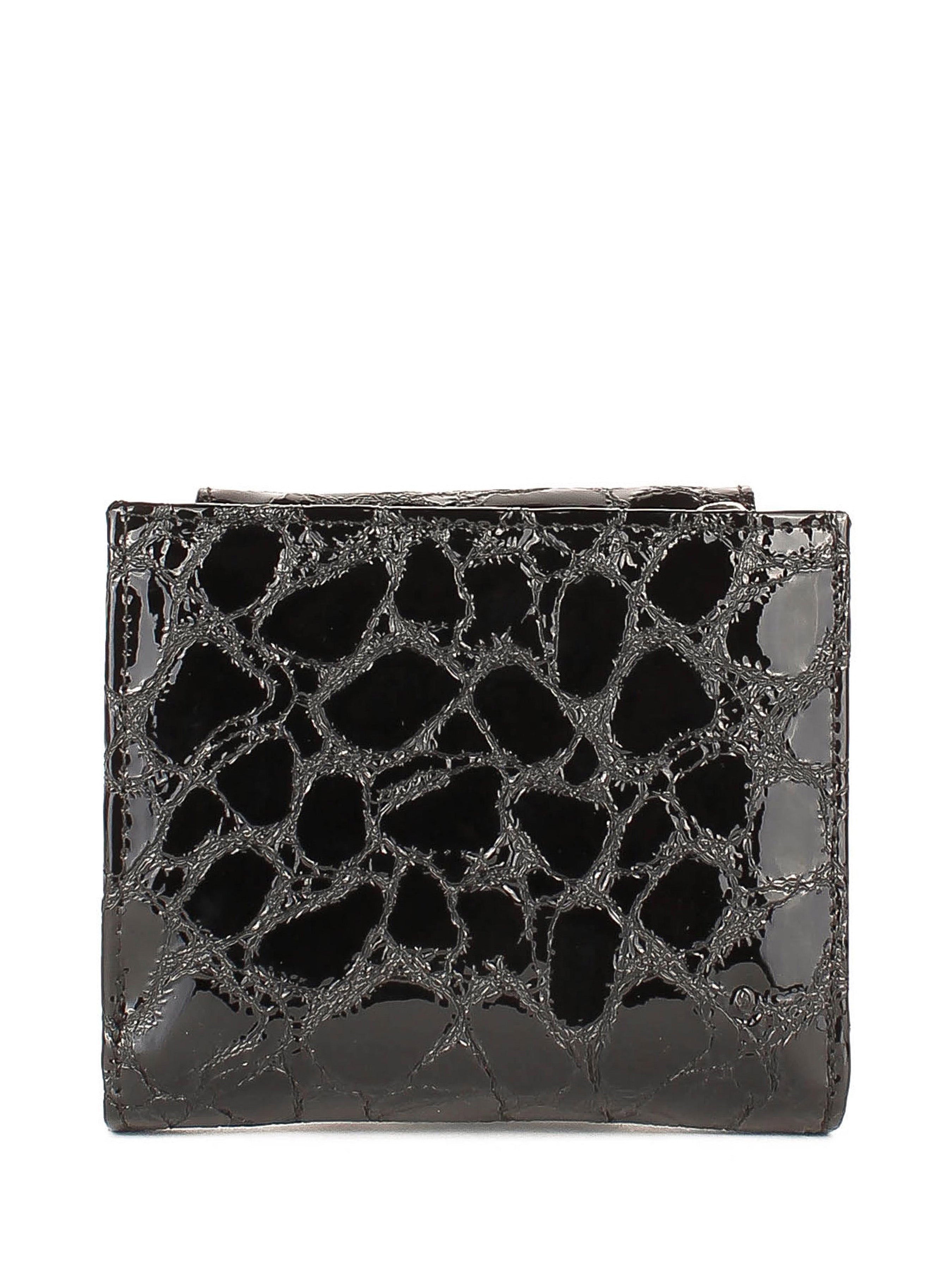 Cartera de piel italiana Negro 755-802