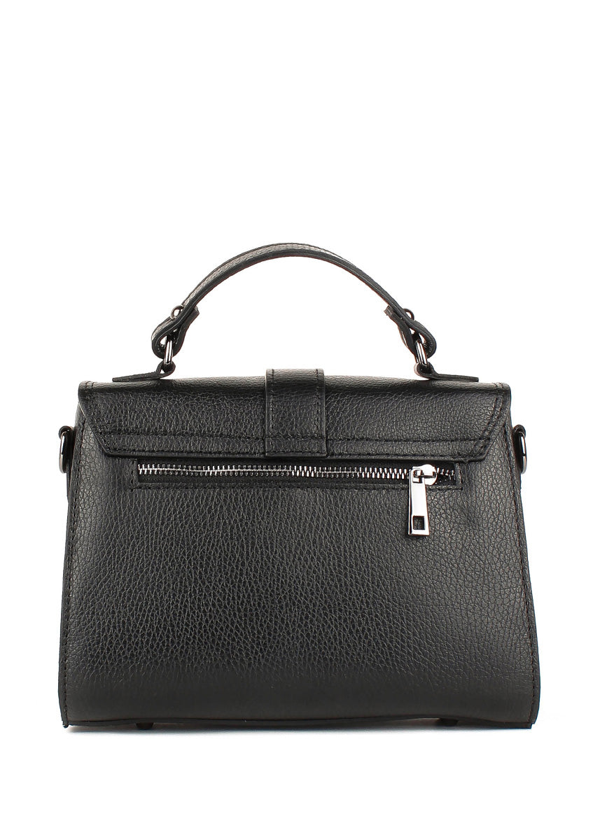 Bolso de mano de piel italiana Negro 2804-05-32