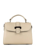 Bolso de mano de piel italiana Beige 2804-11-32