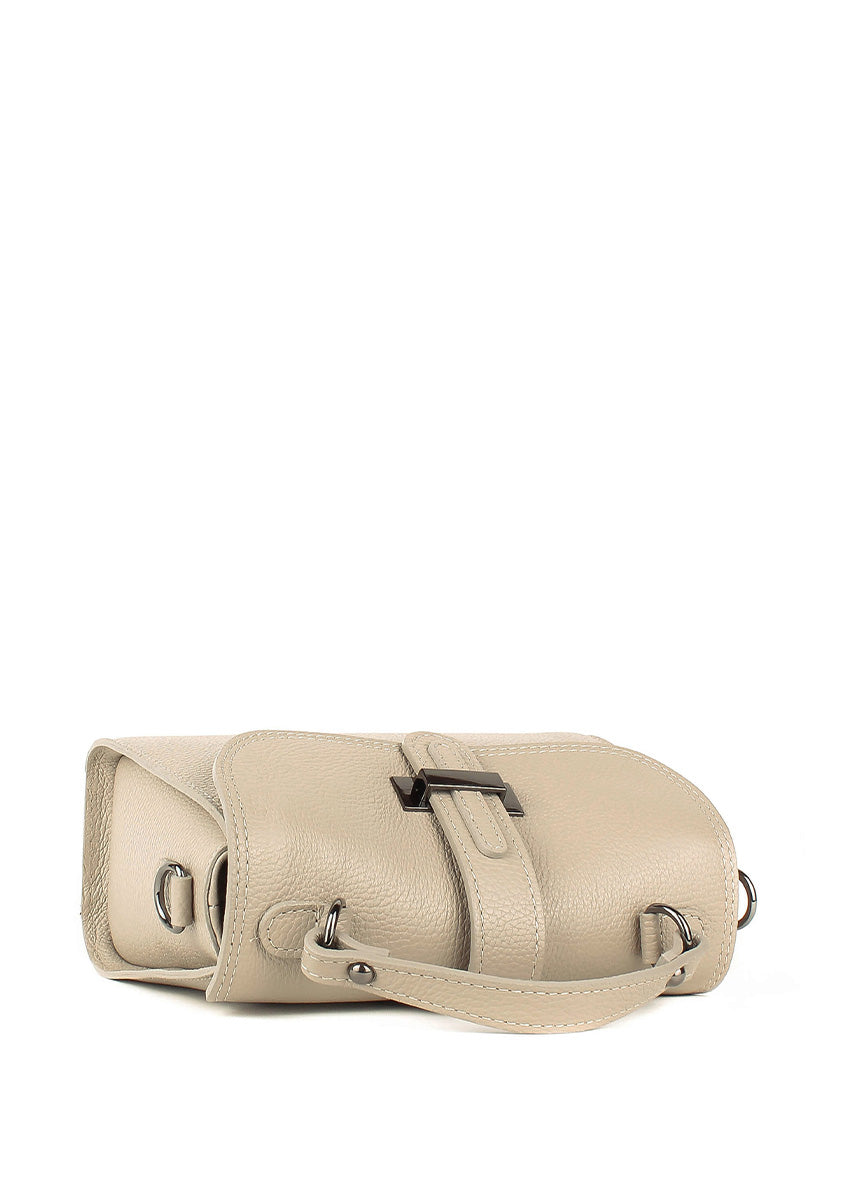 Bolso de mano de piel italiana Beige 2804-11-32