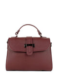 Bolso de mano de piel italiana Borgoña 2804-103-32