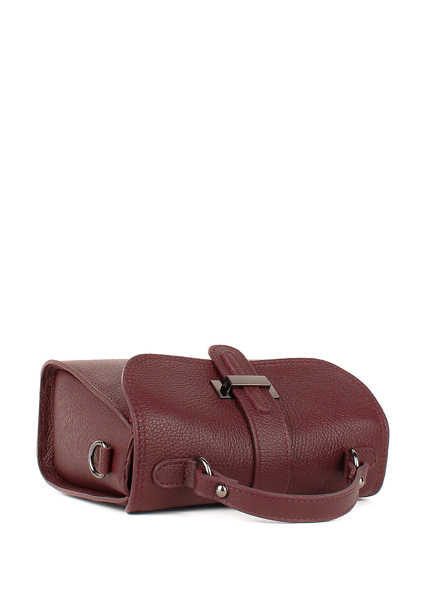 Bolso de mano de piel italiana Borgoña 2804-103-32