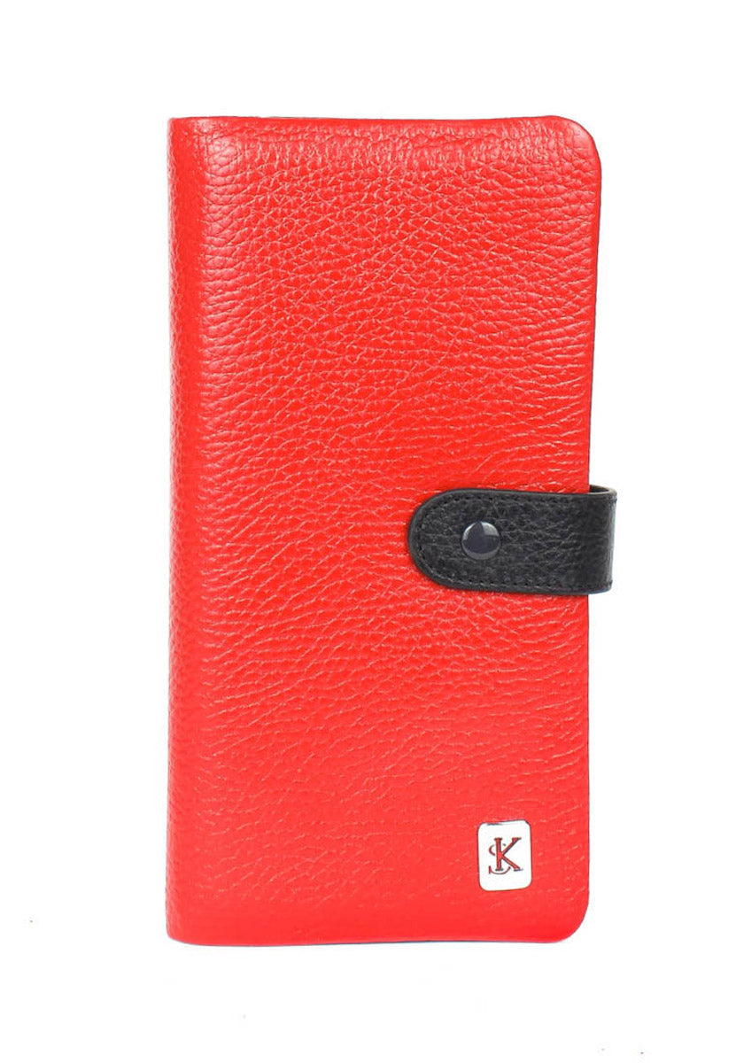 Cartera de piel italiana Rojo 1135-46
