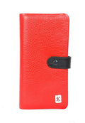 Cartera de piel italiana Rojo 1135-46