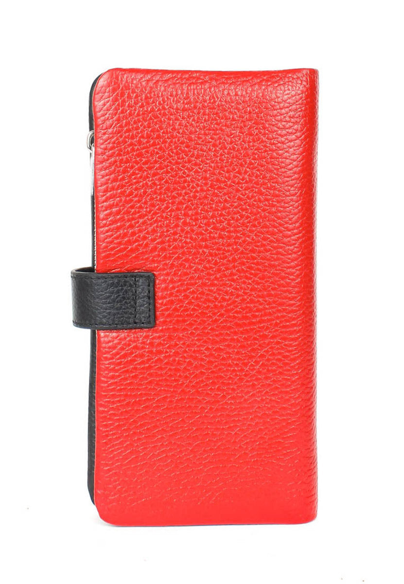 Cartera de piel italiana Rojo 1135-46