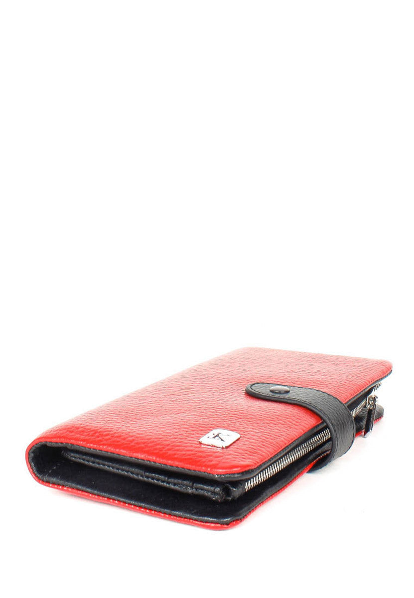 Cartera de piel italiana Rojo 1135-46