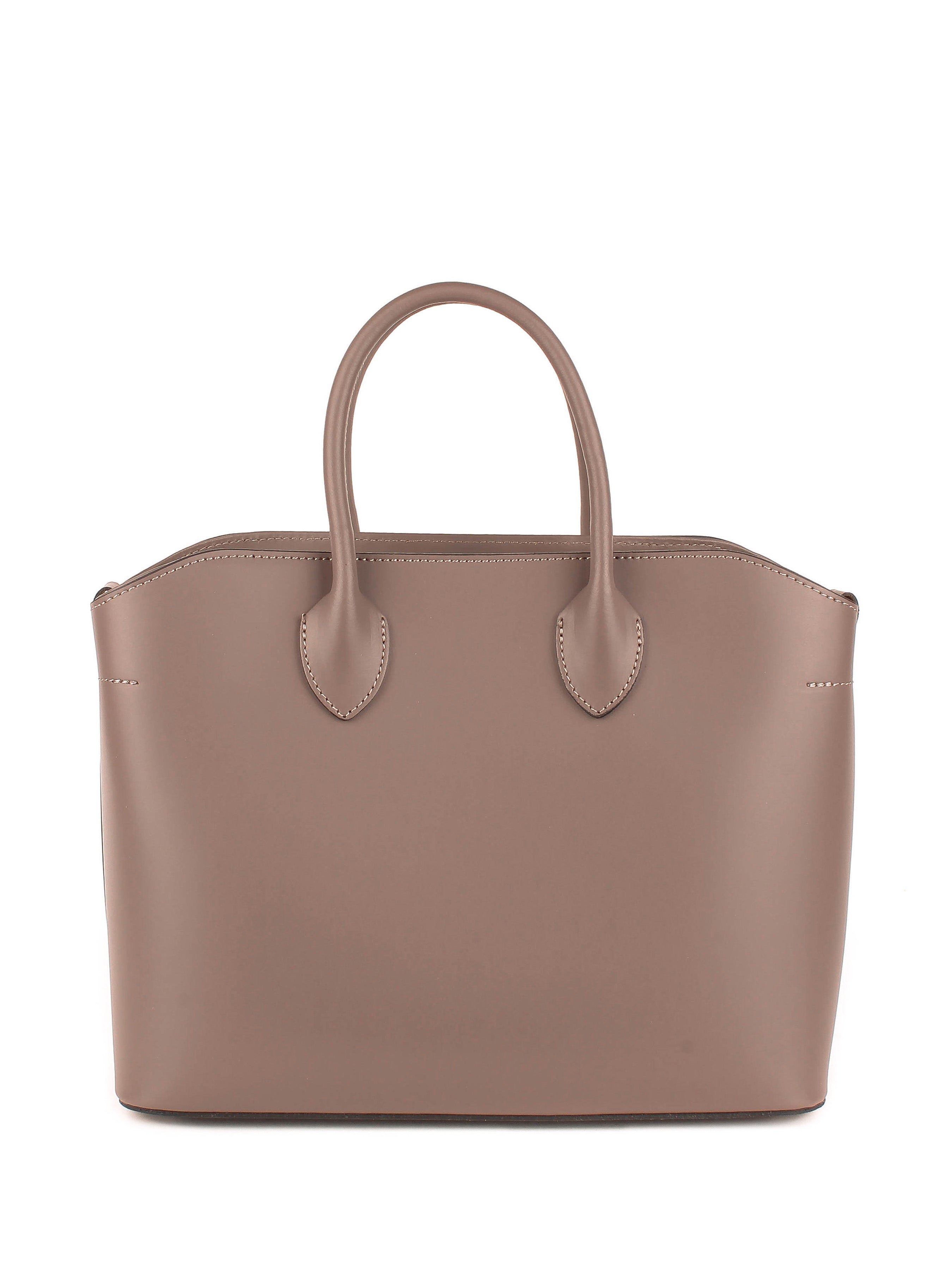 Bolso Tote de piel italiana Gris, Marrón 4392-104-31