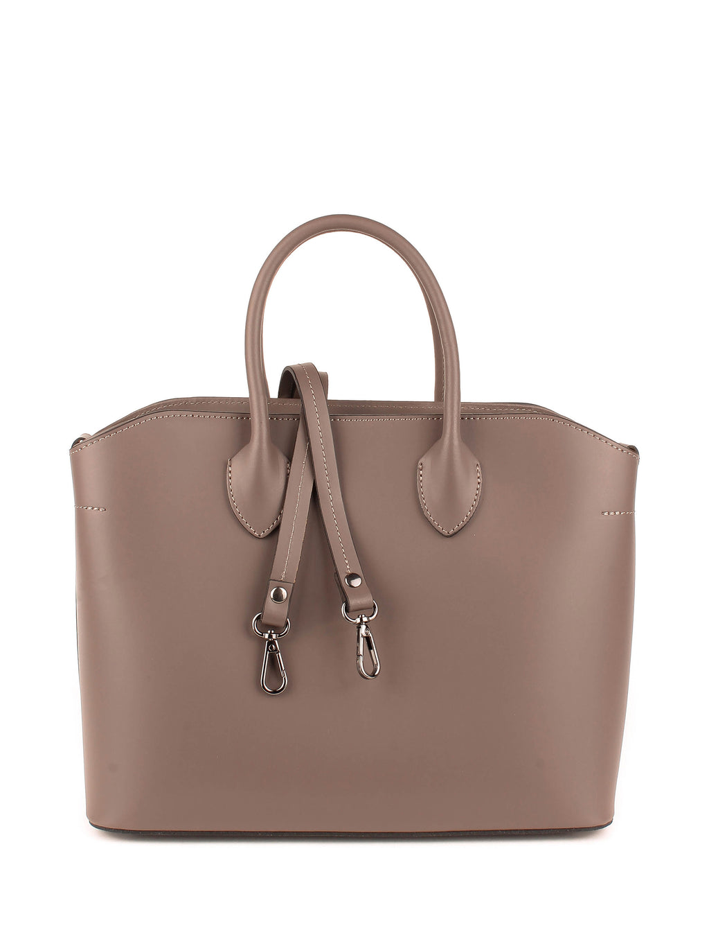 Bolso Tote de piel italiana Gris, Marrón 4392-104-31