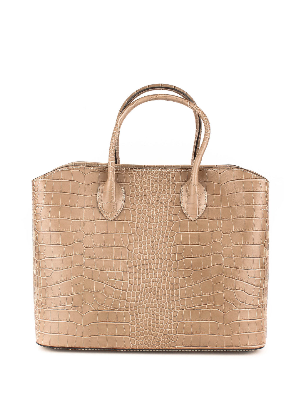 Bolso Tote de piel italiana Gris 4392-52-36