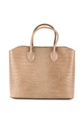 Bolso Tote de piel italiana Gris 4392-52-36