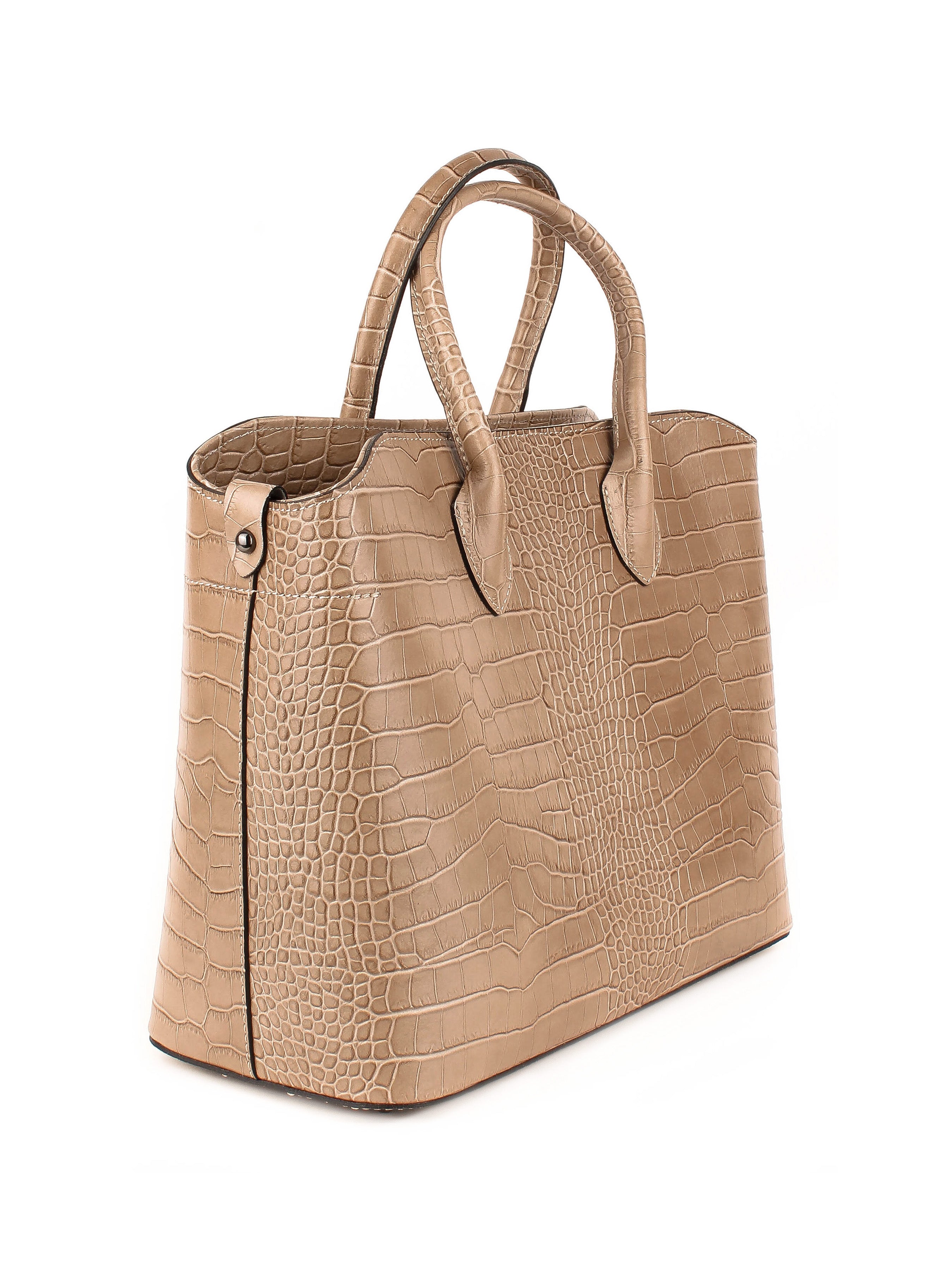 Bolso Tote de piel italiana Gris 4392-52-36