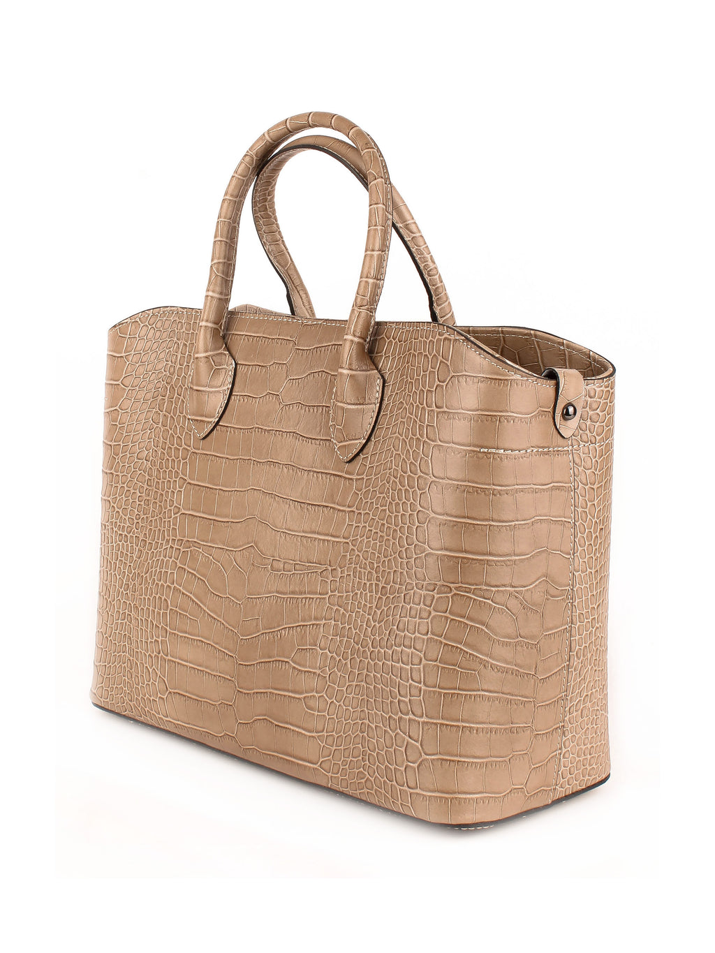 Bolso Tote de piel italiana Gris 4392-52-36