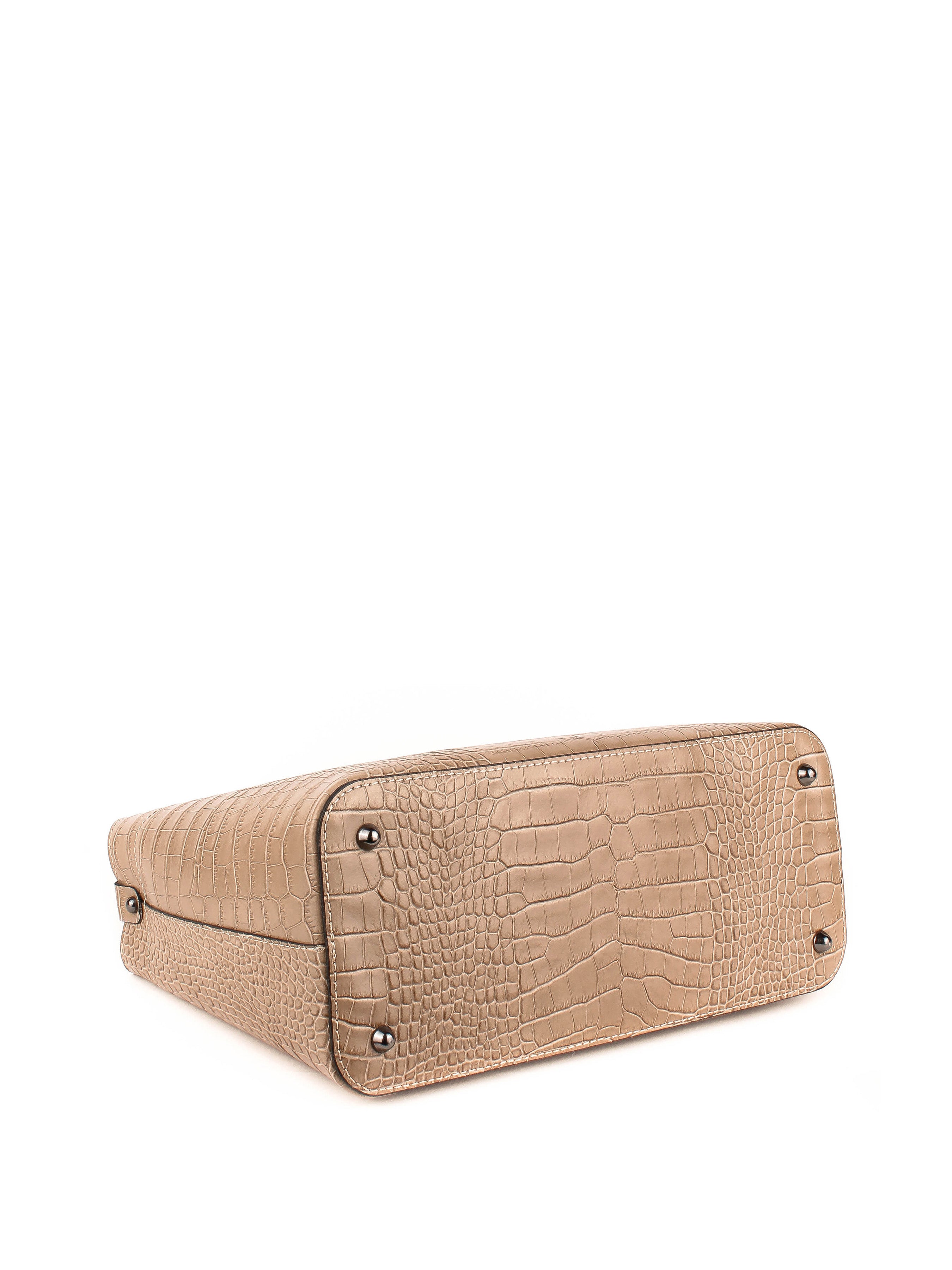 Bolso Tote de piel italiana Gris 4392-52-36