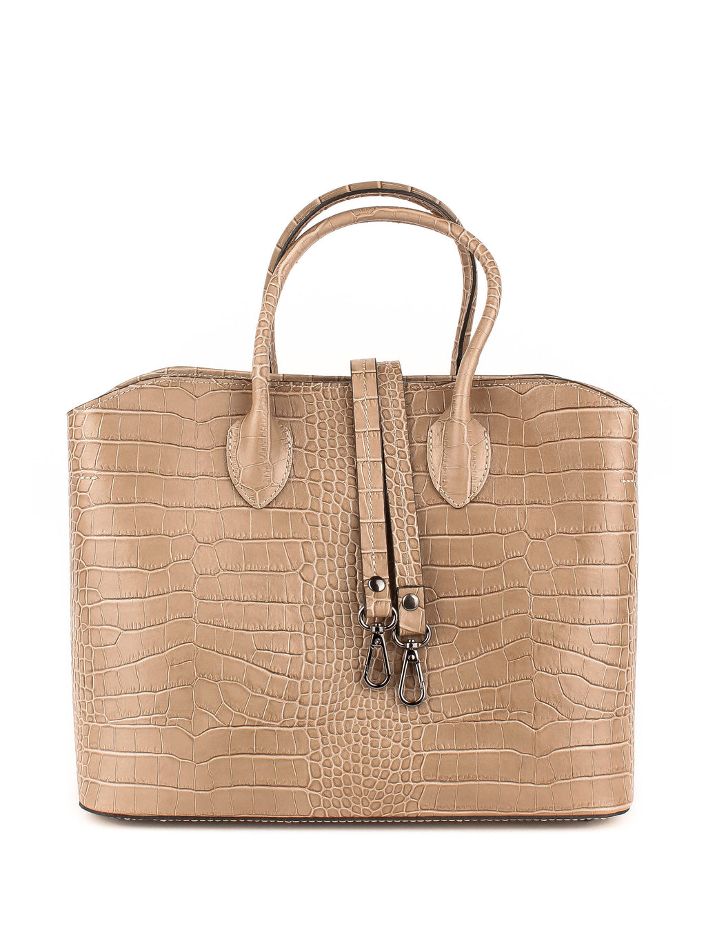 Bolso Tote de piel italiana Gris 4392-52-36