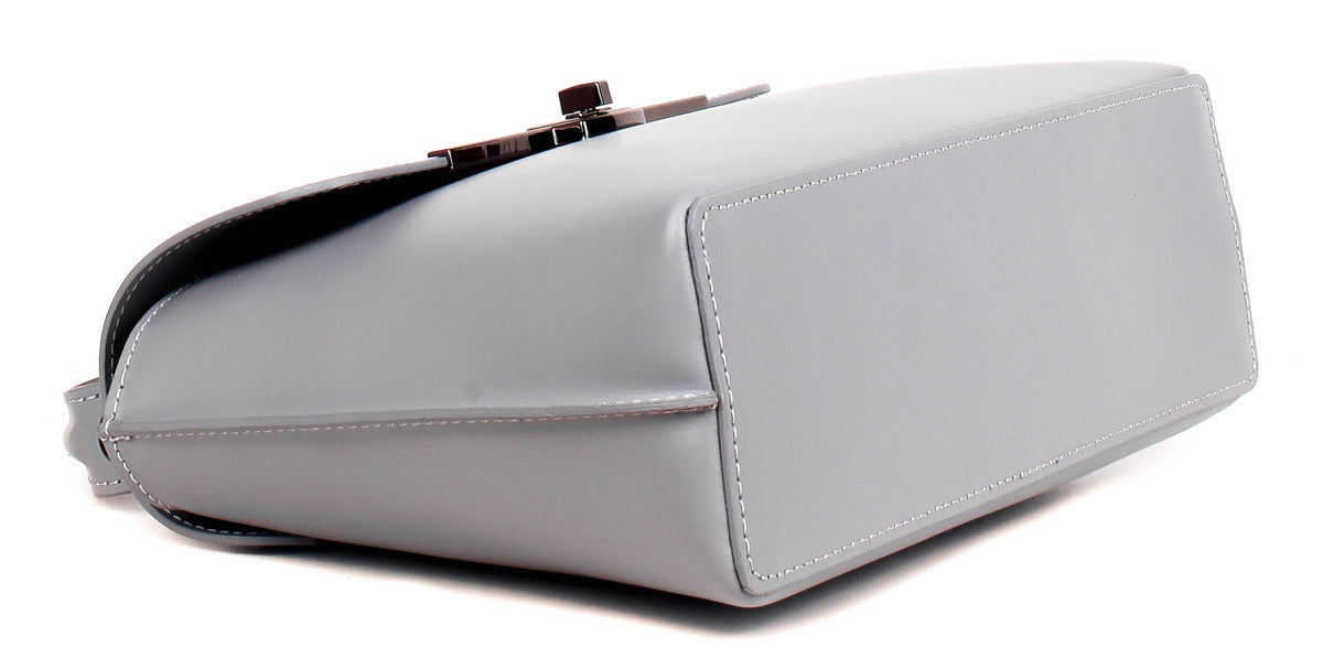 Bolso de mano de piel italiana Gris 1631-18-31