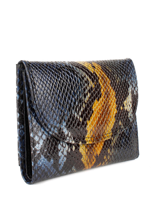 Bandolera de piel italiana Azul 034-929