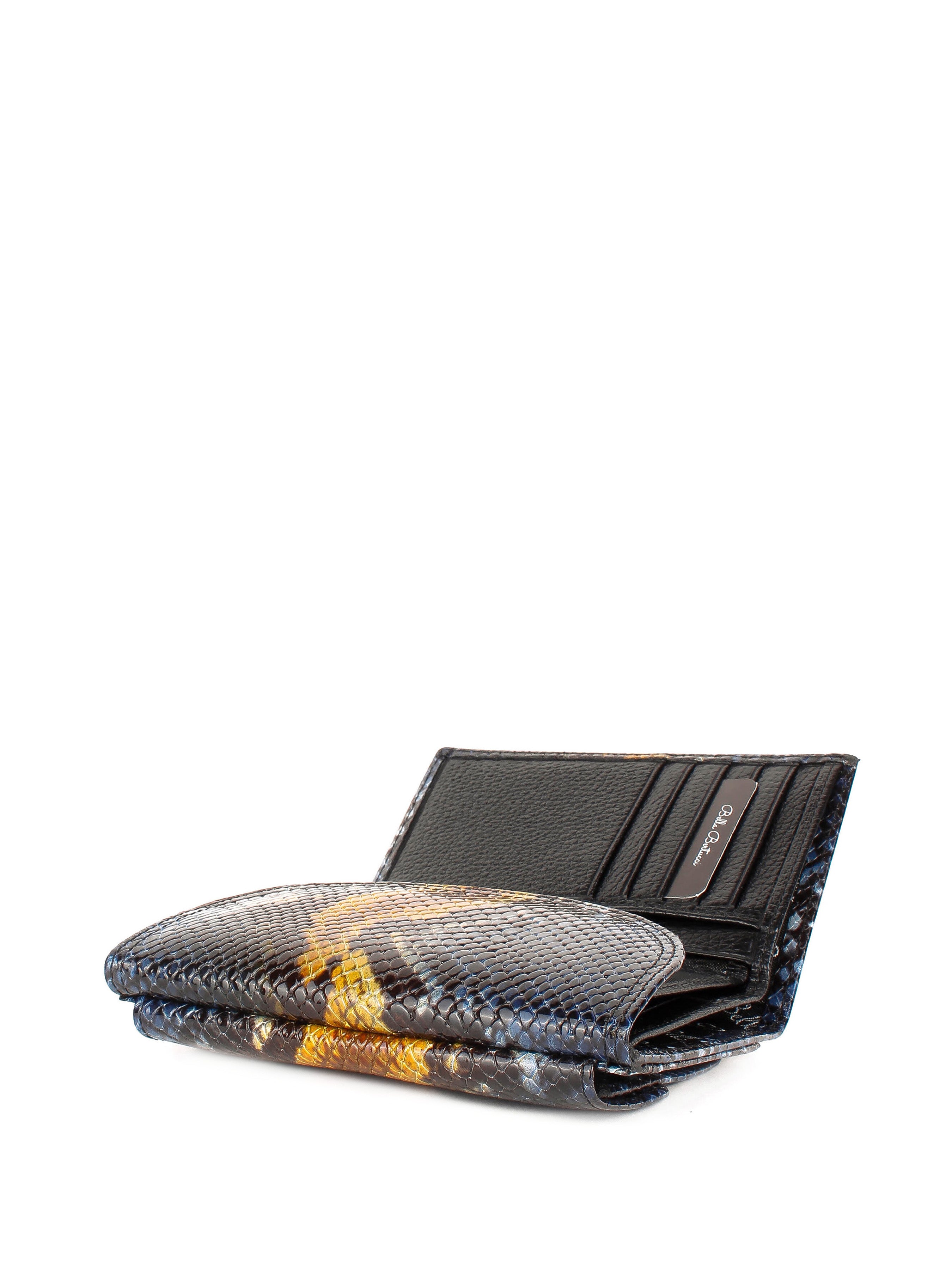 Bandolera de piel italiana Azul 034-929