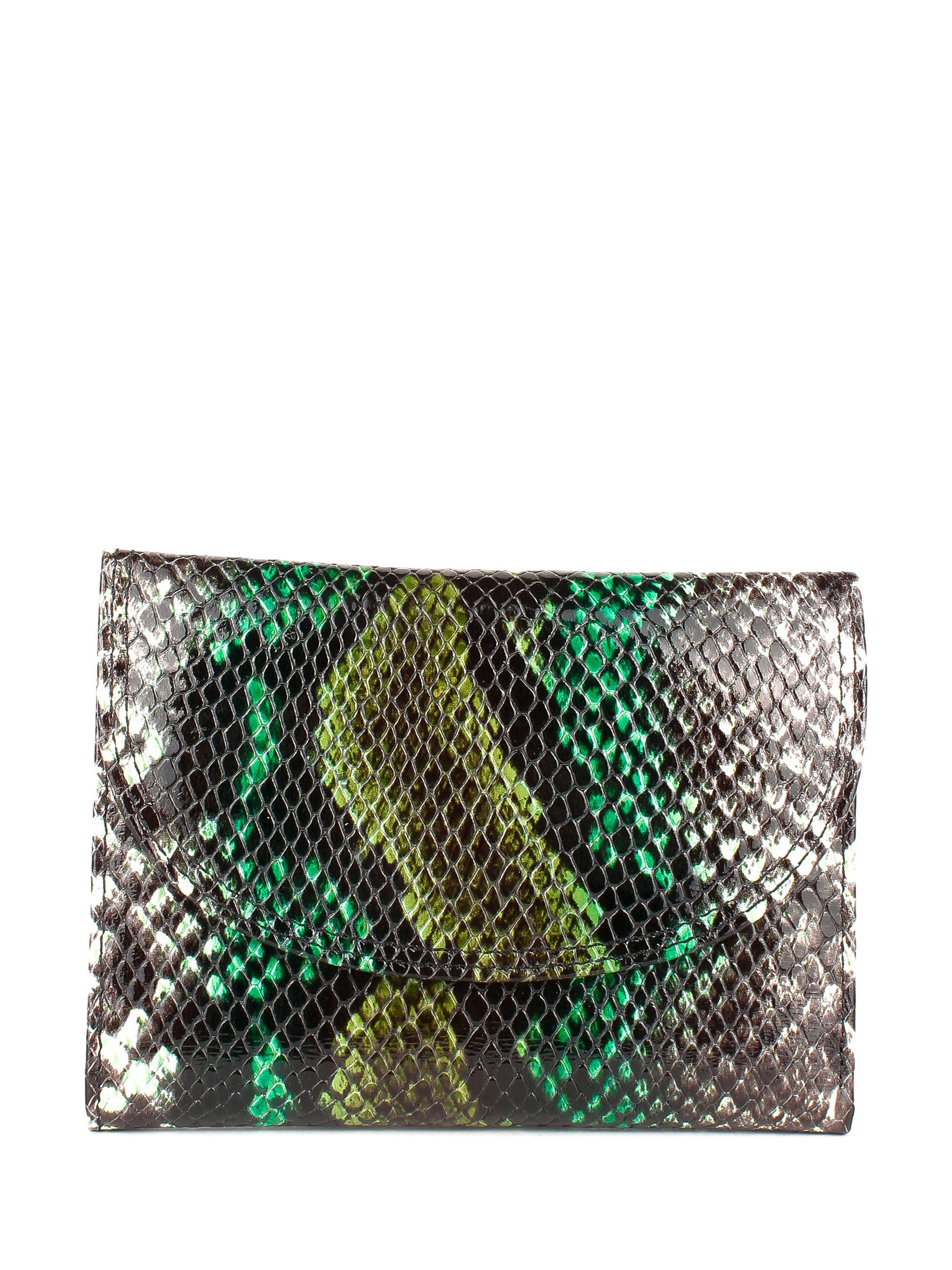 Bandolera de piel italiana Verde 034-948