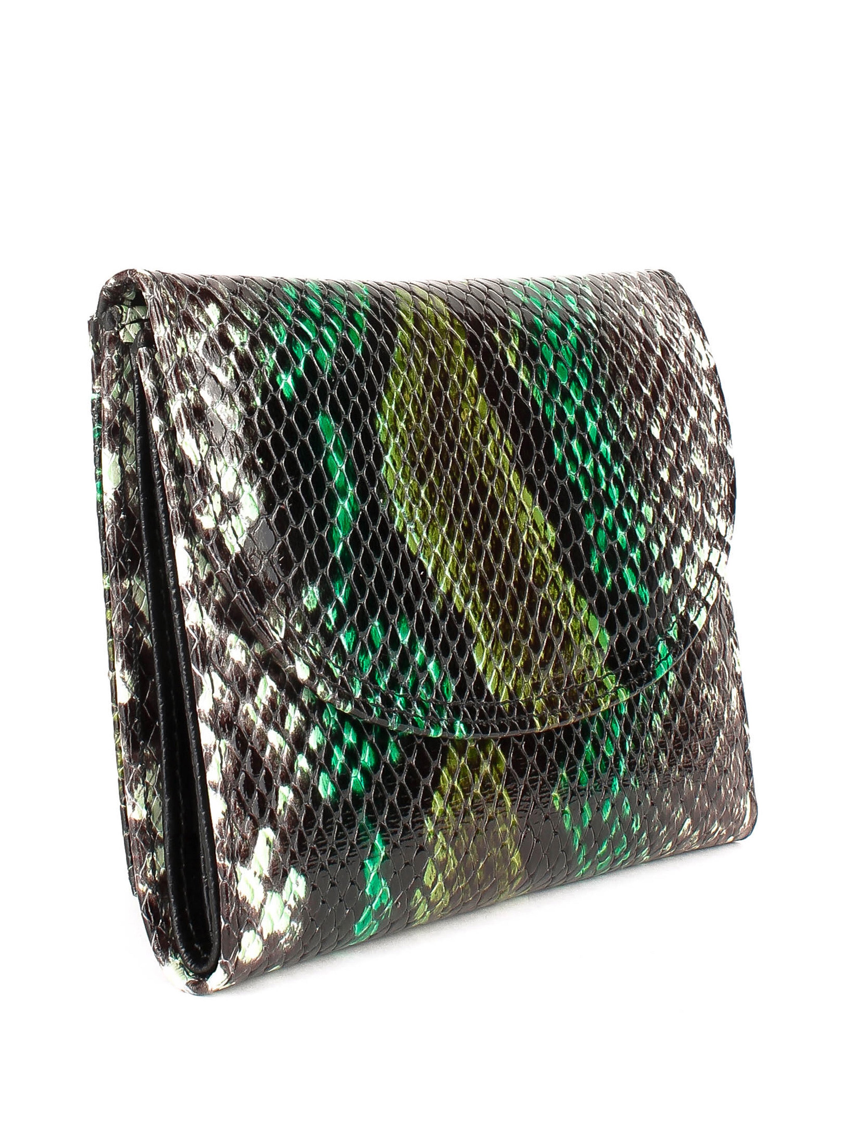 Bandolera de piel italiana Verde 034-948