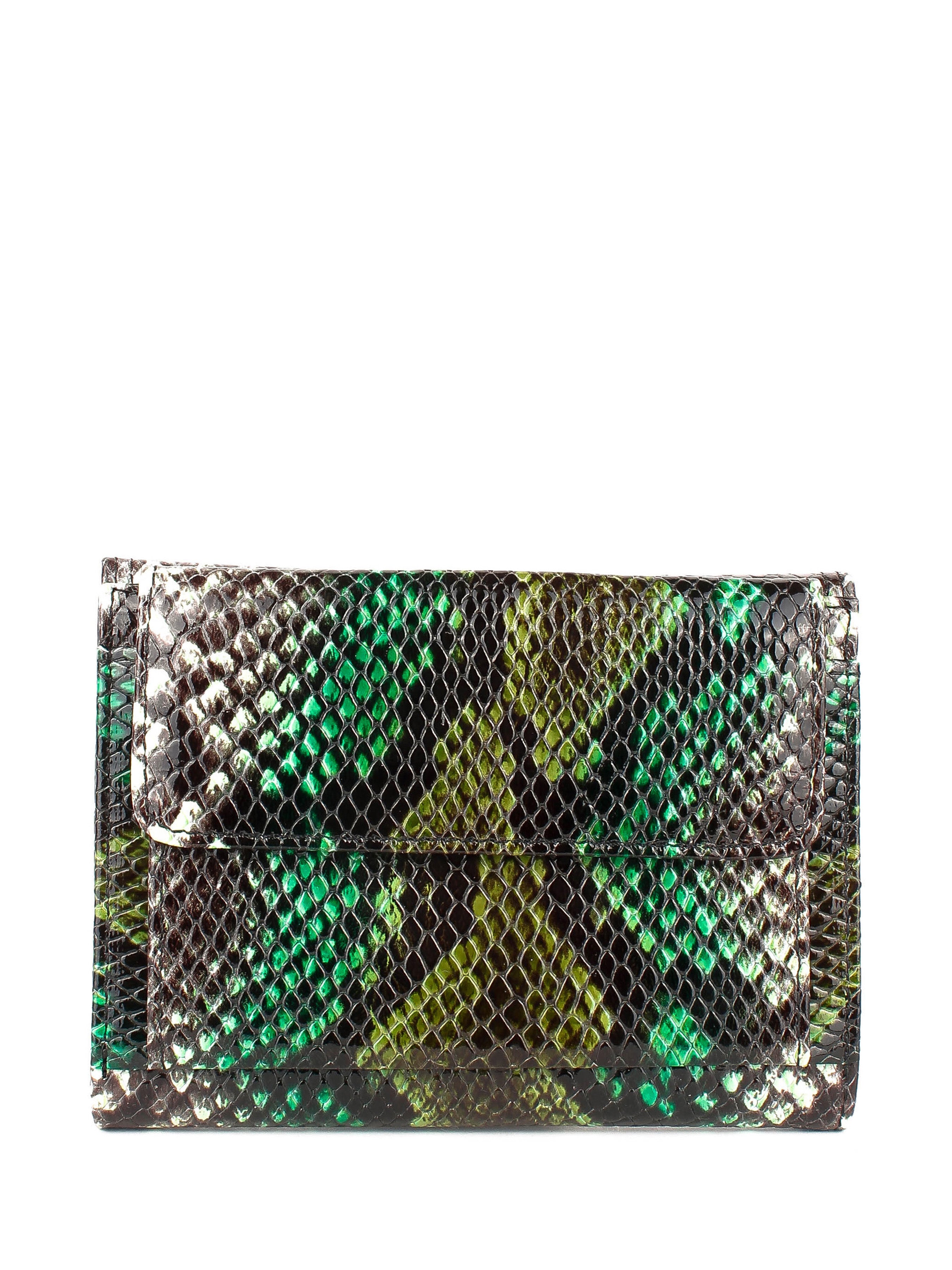 Bandolera de piel italiana Verde 034-948