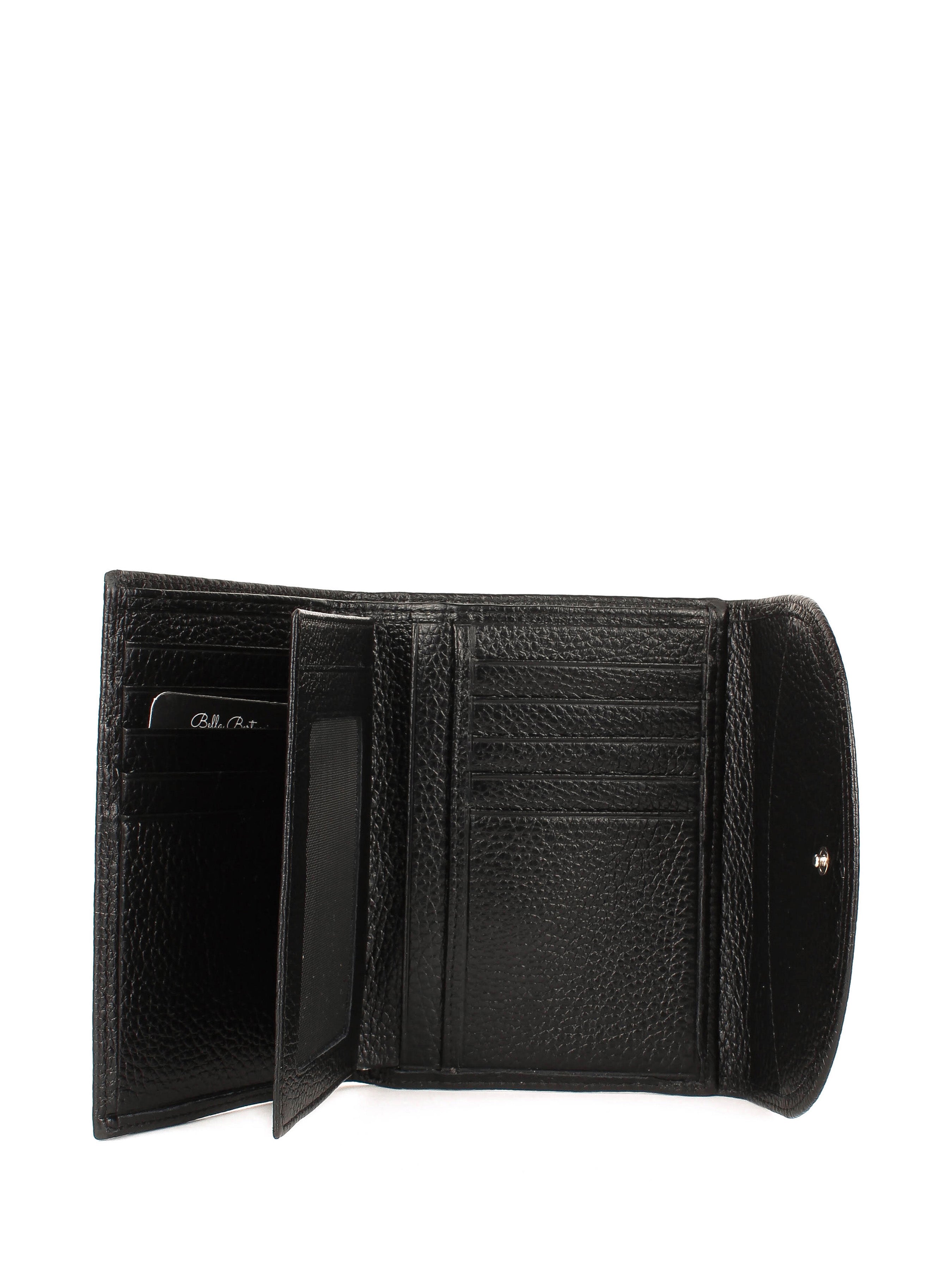 Bandolera de piel italiana Negro 034-1