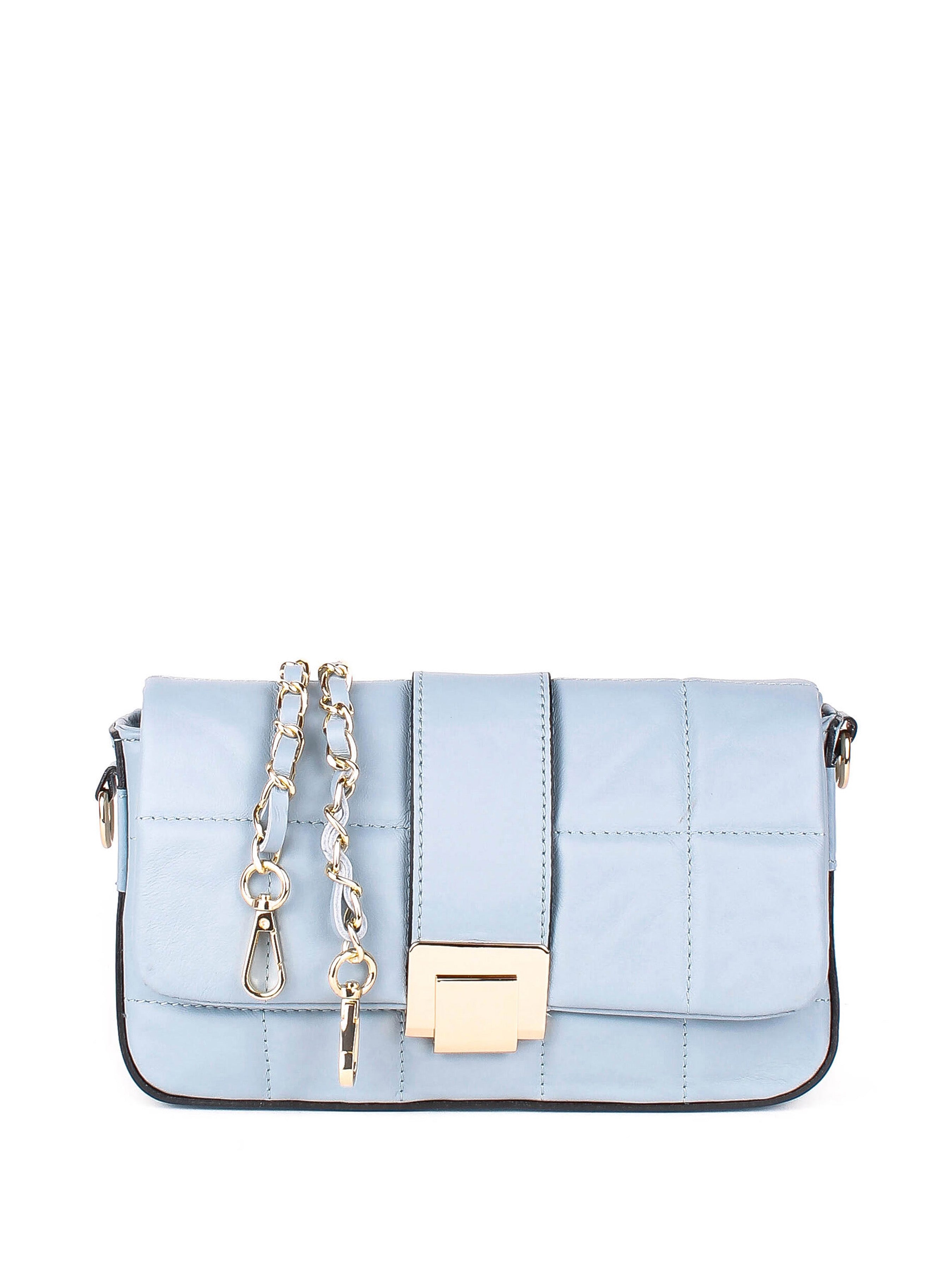 Bandolera de piel italiana Блакитний 5522-17-37