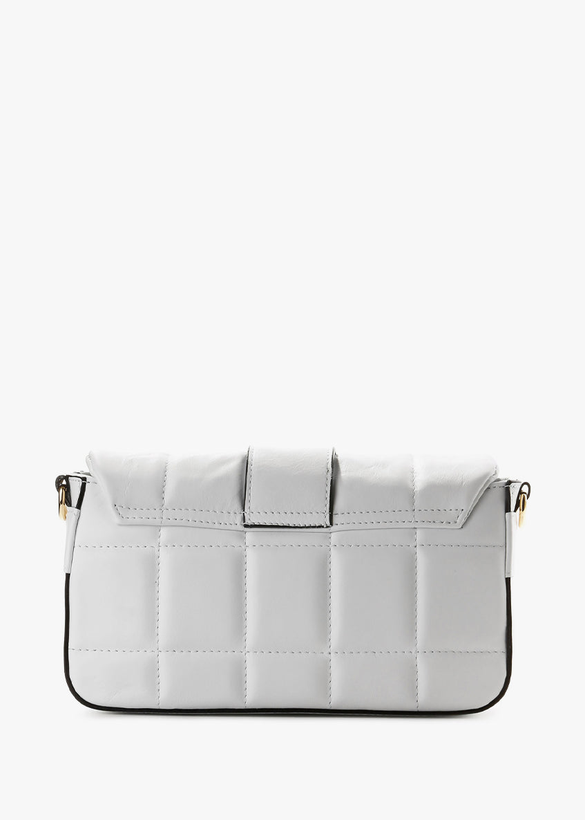 Bandolera de piel italiana Blanco 5522-16-37