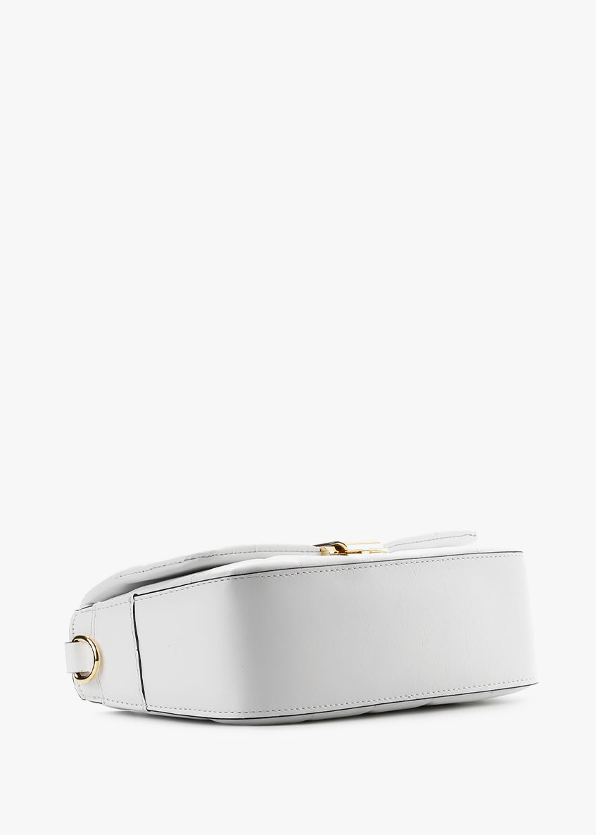 Bandolera de piel italiana Blanco 5522-16-37