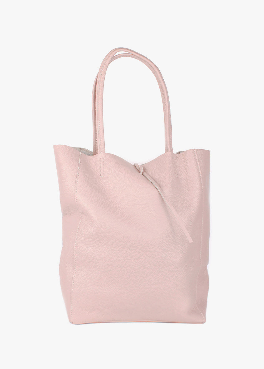 Shopper de piel italiana LARGO Beige